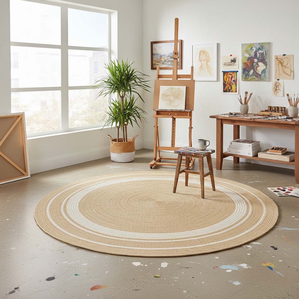 孟加拉麻編混色地毯