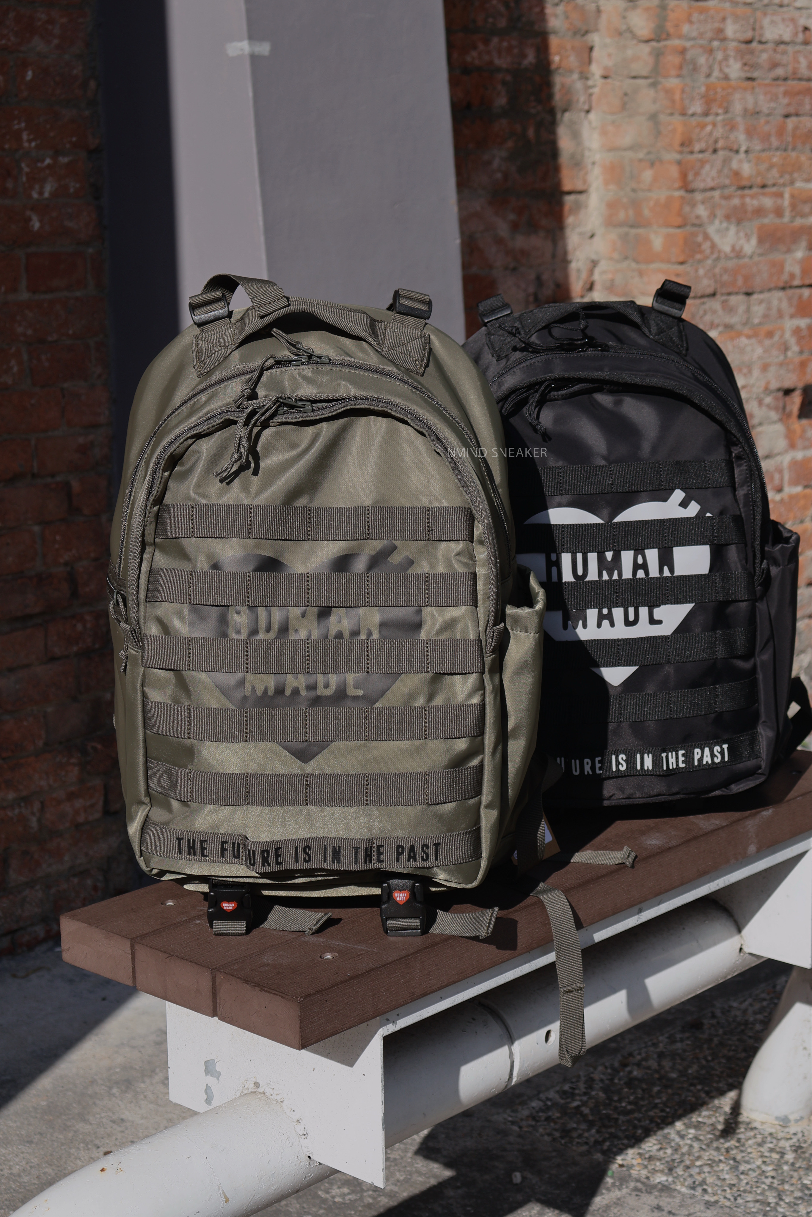 <快速出貨> HUMAN MADE MILITARY BACKPACK 經典愛心 熱門款 後背包 黑/軍綠