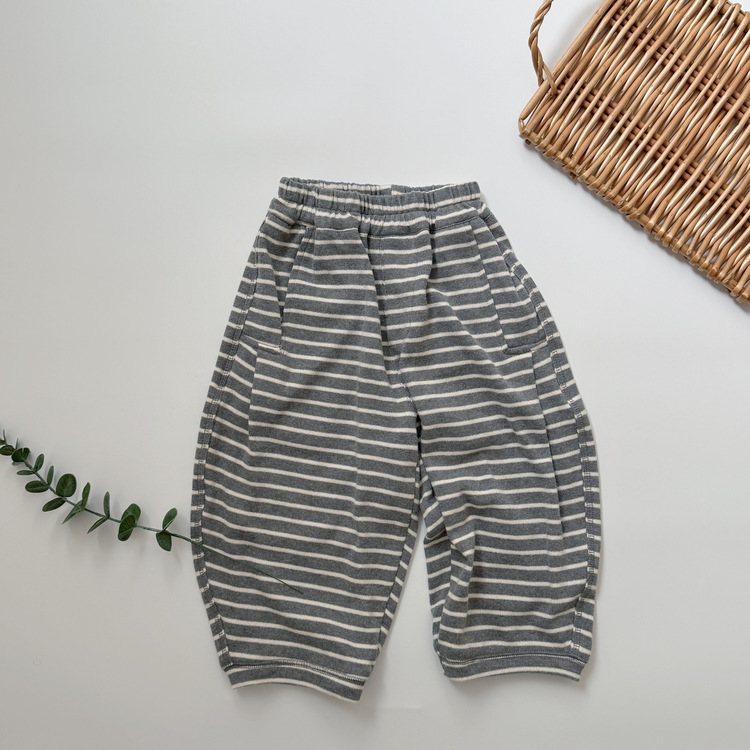 休閒條紋長褲