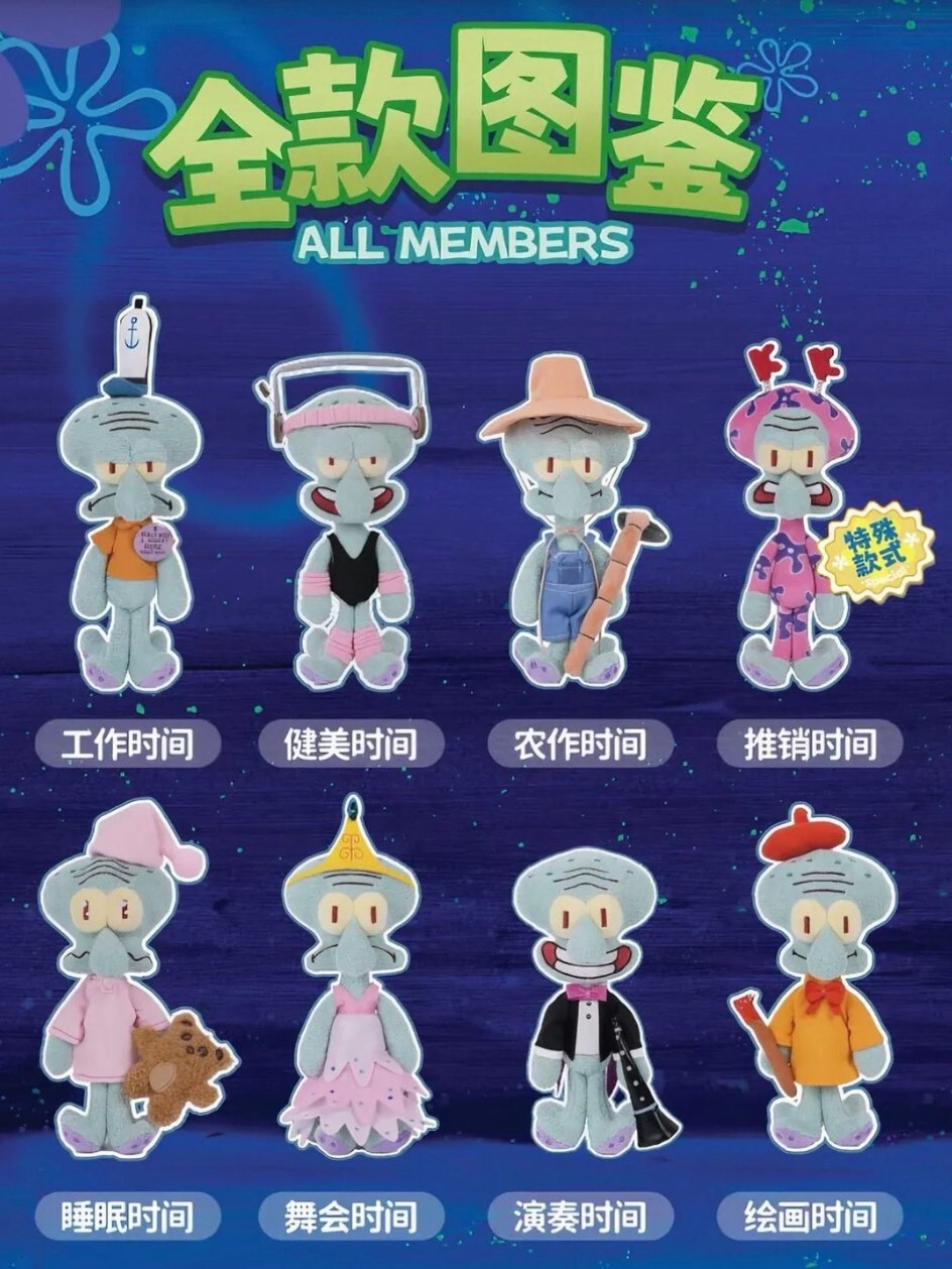 海綿寶寶 比奇堡 章魚哥的一天系列 毛絨 盲盒