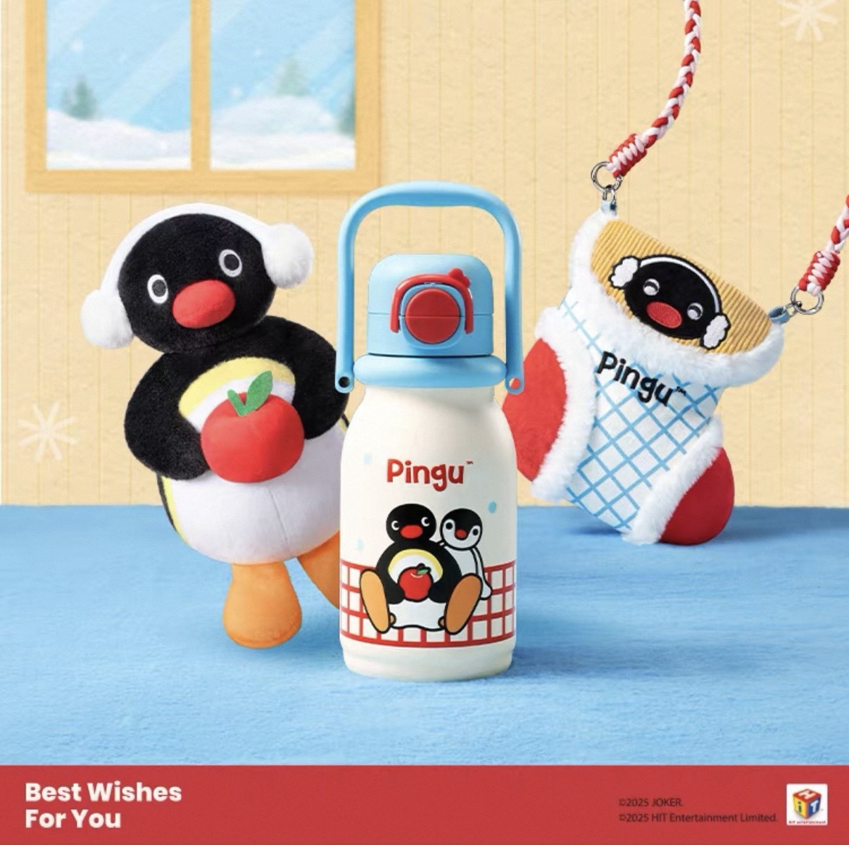 PINGU 企鵝家族 冬季系列 不銹鋼保溫杯