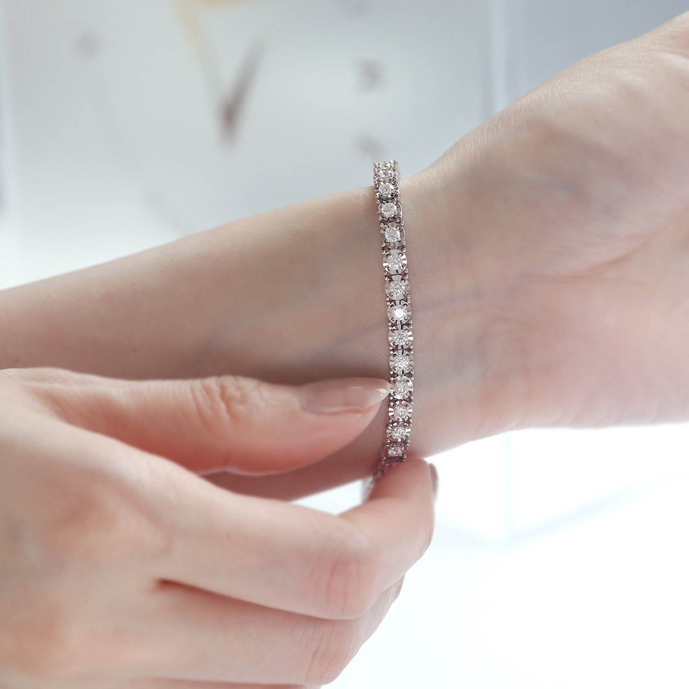 光之旅行 — 3克拉鑽石手鍊