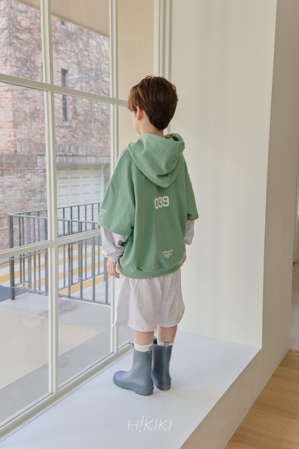 Hi! kiki 39 假2件連帽衛衣 / 2色