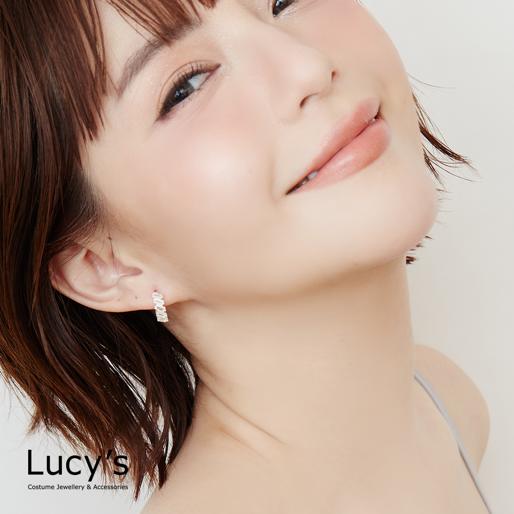 925純銀 光階 易扣耳環 (122924)