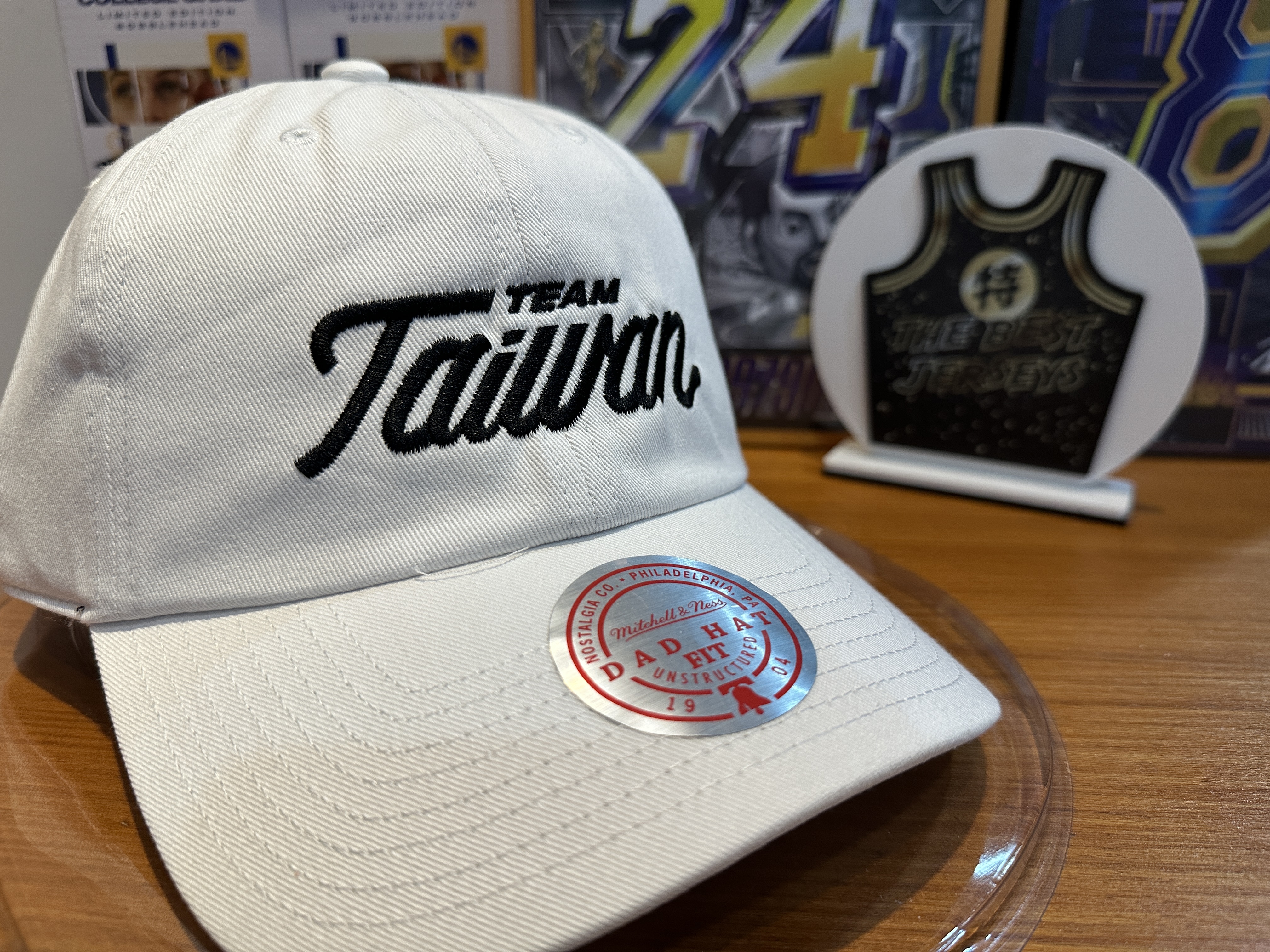 Taiwan帽子 Team Taiwan 台灣 中華隊 白底黑字 電繡 老帽 M&N 可調式 全新