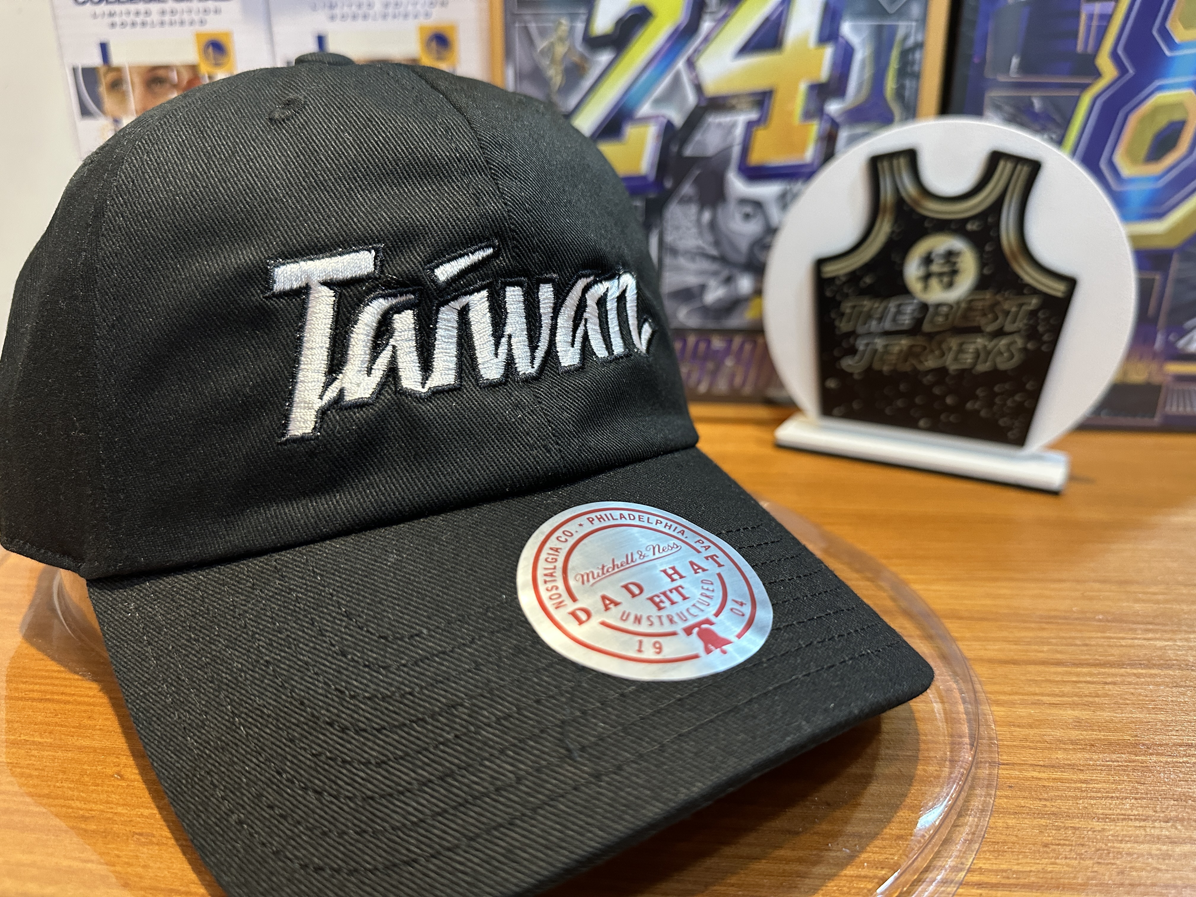 Taiwan帽子 Team Taiwan 台灣 中華隊 黑底白字 電繡 老帽 M&N 可調式 全新