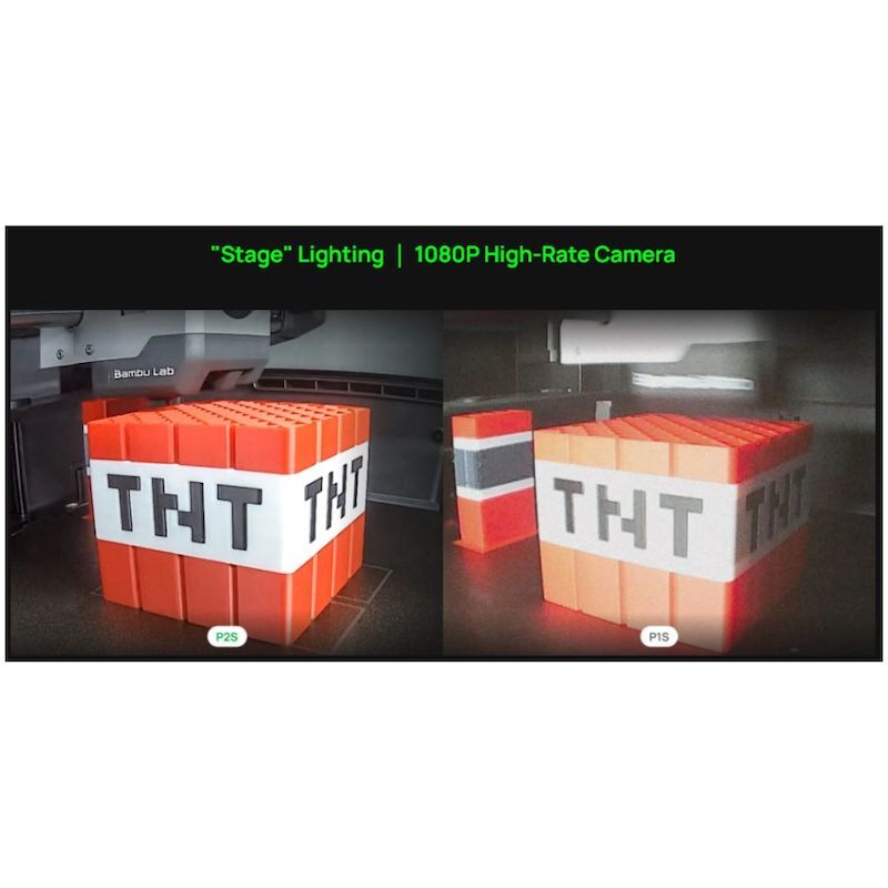 DTSL_Bambu Lab P2S 3D Printer_Stage Lighting & 1080P High-Rate Camera