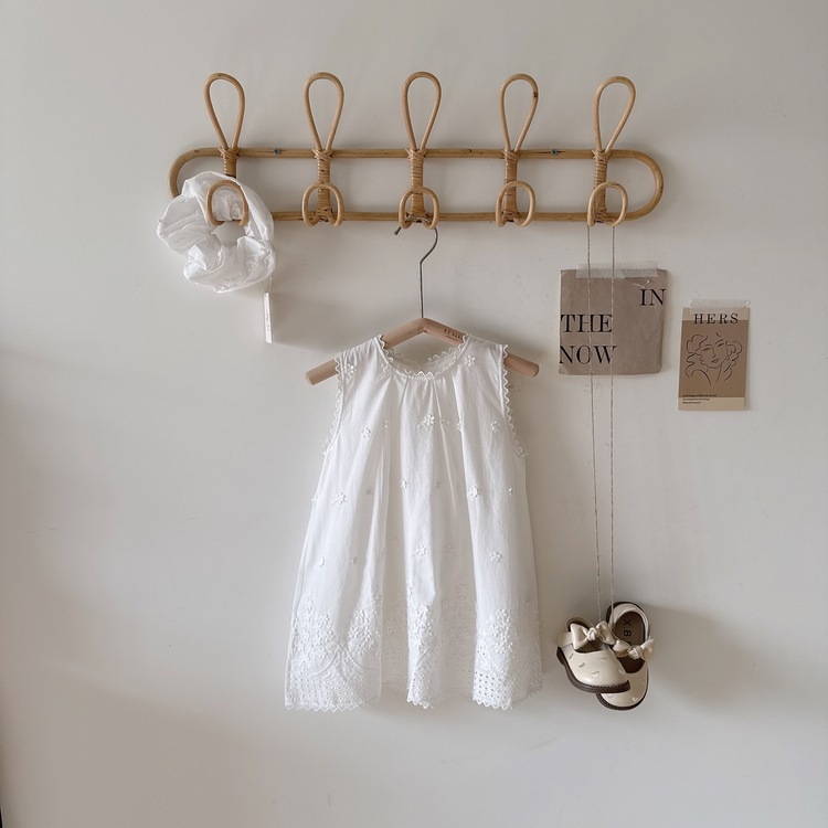 緹花無袖洋裝|含髮圈