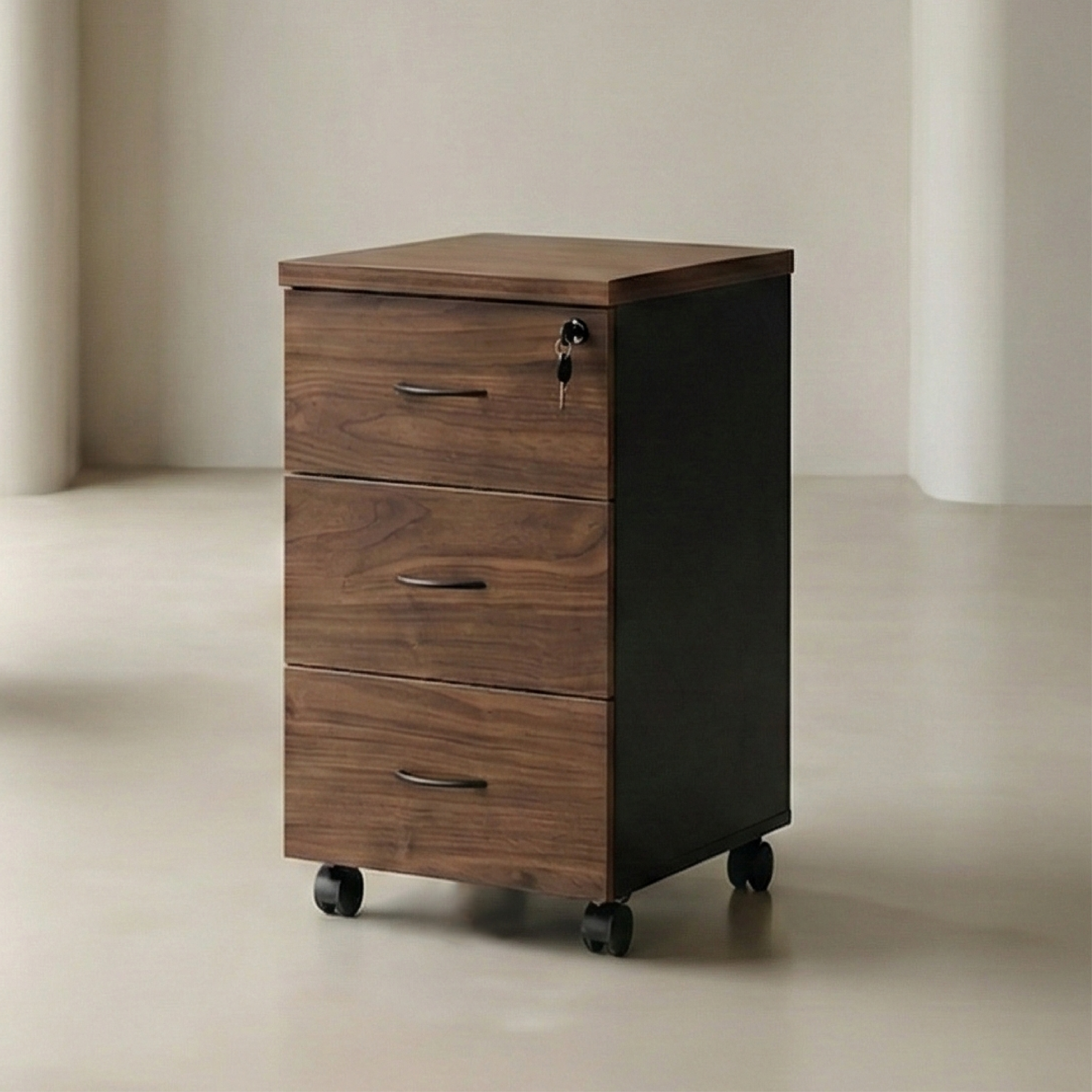 歌德雙色活動櫃(大理胡桃/木製)