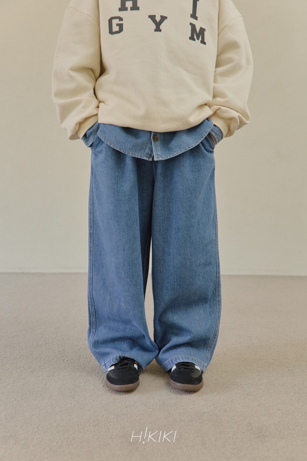 Hi! kiki 牛仔闊腿褲 / 2色