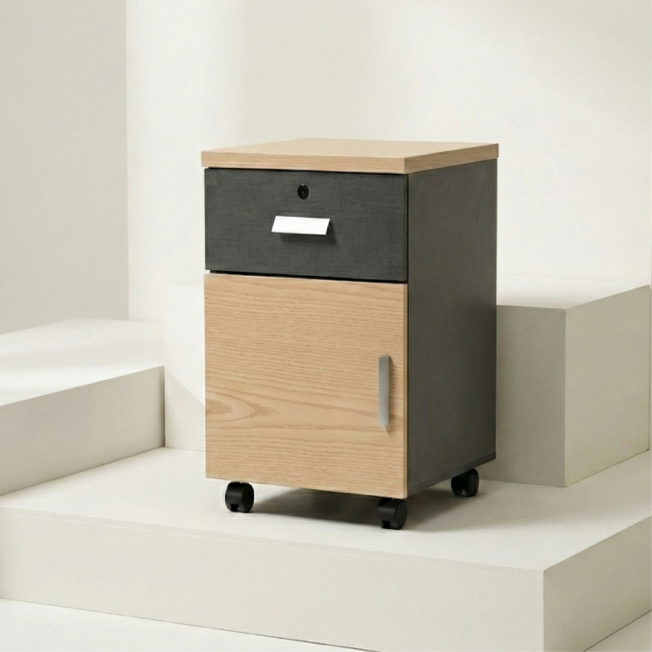 弗格雙色活動櫃(木製)