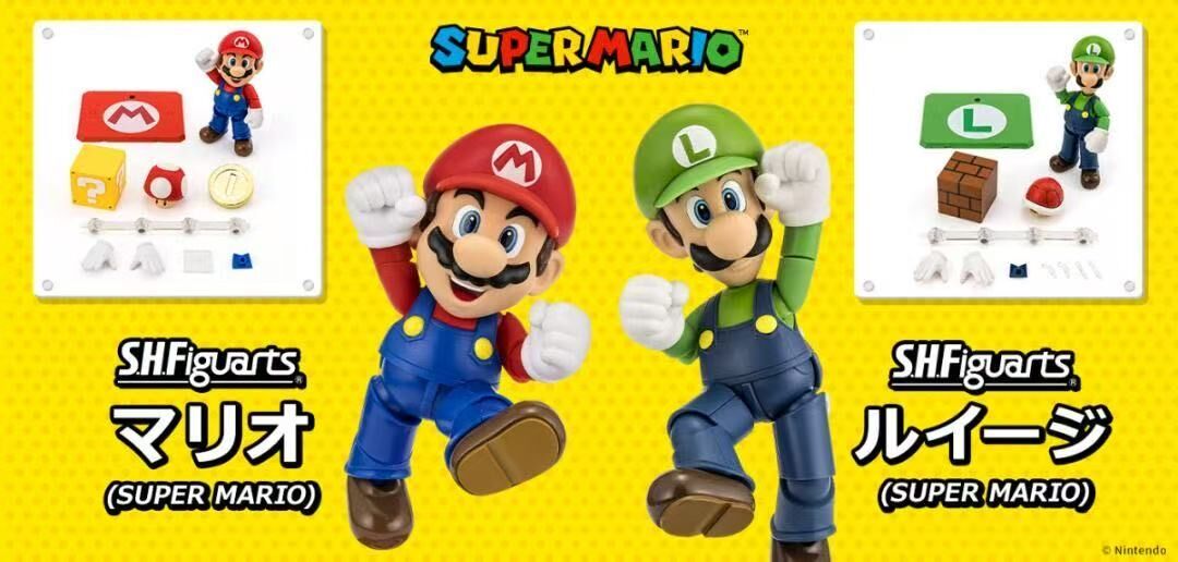 Bandai SHF s.h.figuarts Super Mario 超級瑪利歐 瑪利奧 套裝 Set