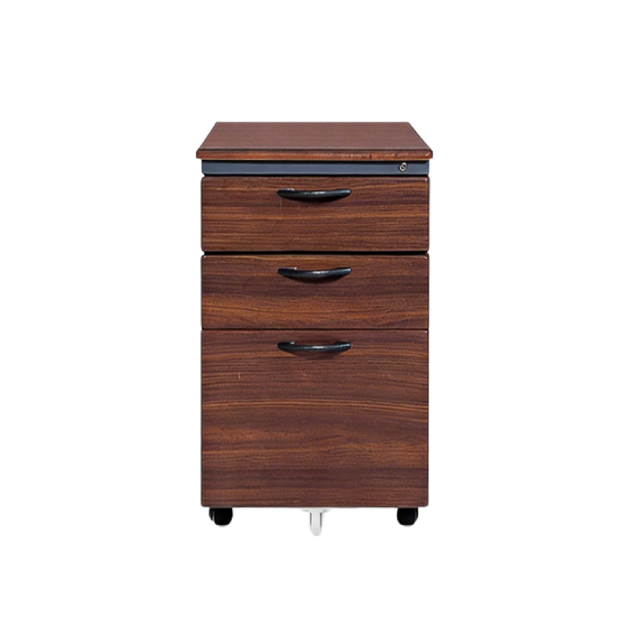 胡桃木紋/深灰活動櫃-H65cm