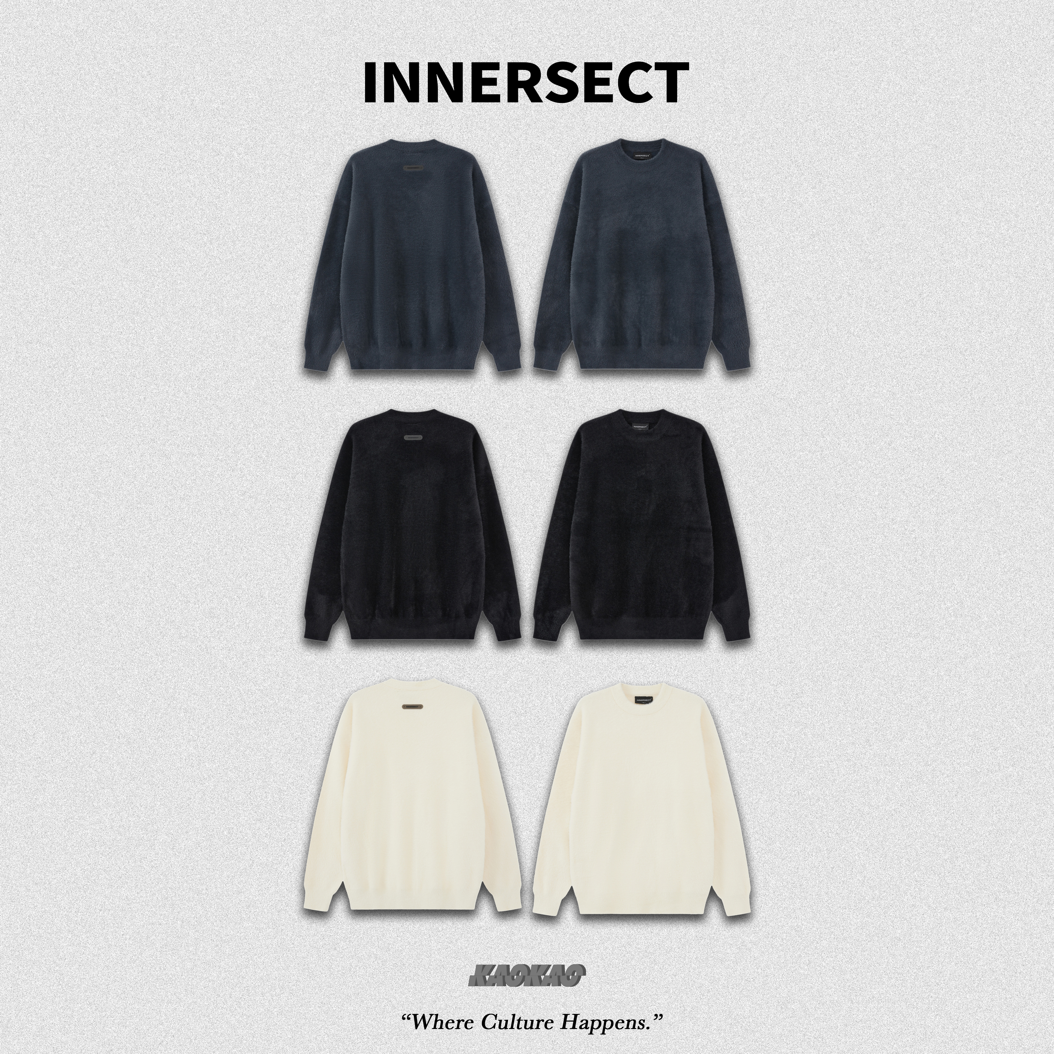 預購4/25抵台 INNERSECT 三生萬物 仿貂毛 大學T【INN24FWTSW258】