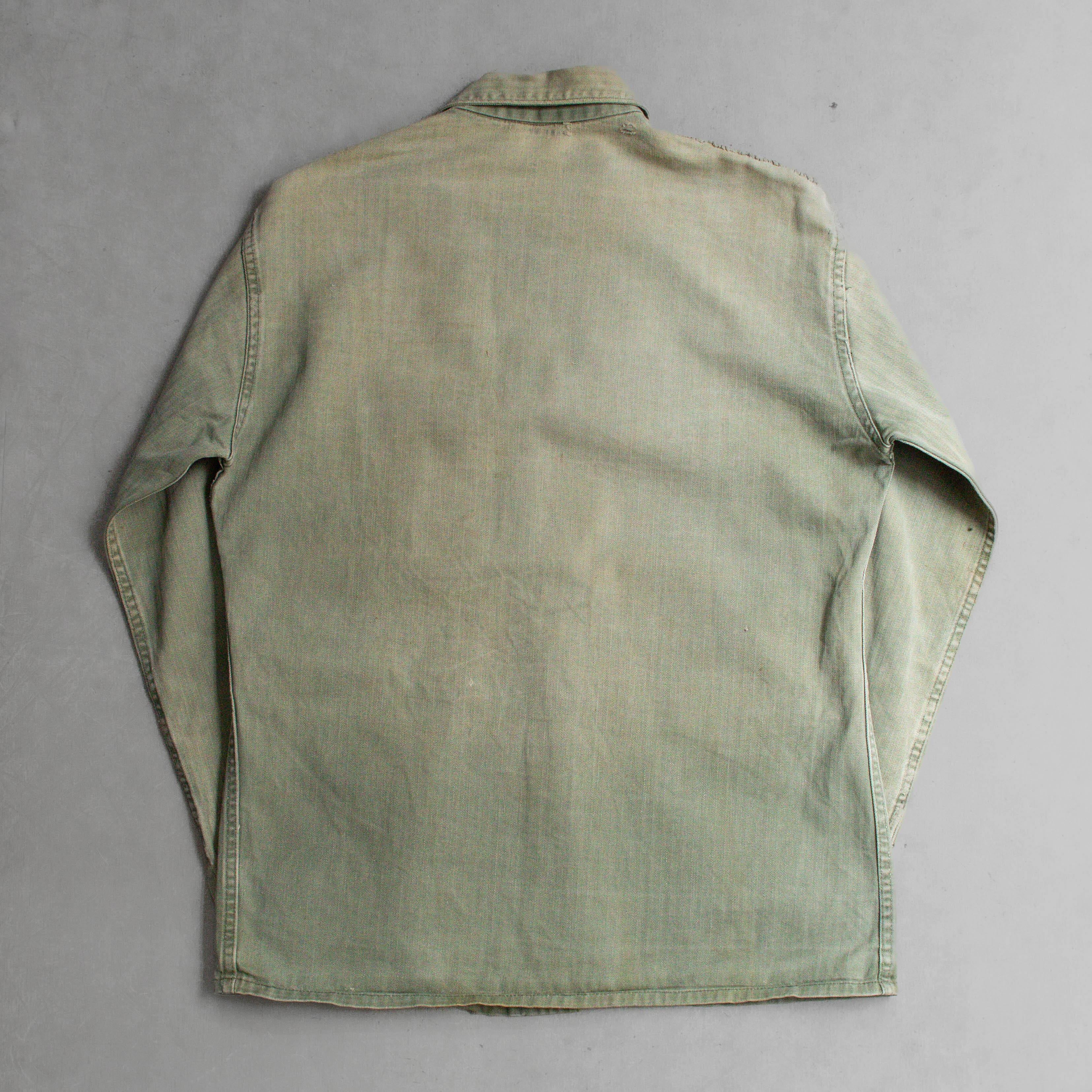 USMC P47 HBT SHIRT 美軍 陸戰隊 軍綠 人字紋 長袖 軍襯衫