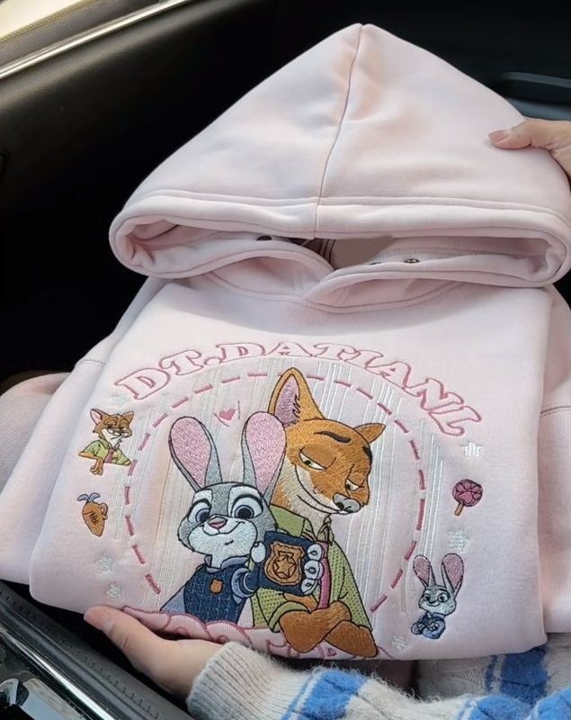 American-Style Cartoon Embroidery Hoodie