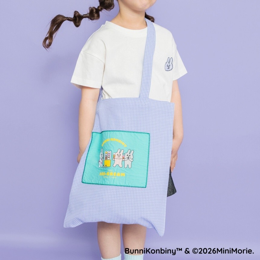 日本 便利店兔 親子格紋托特包 3色