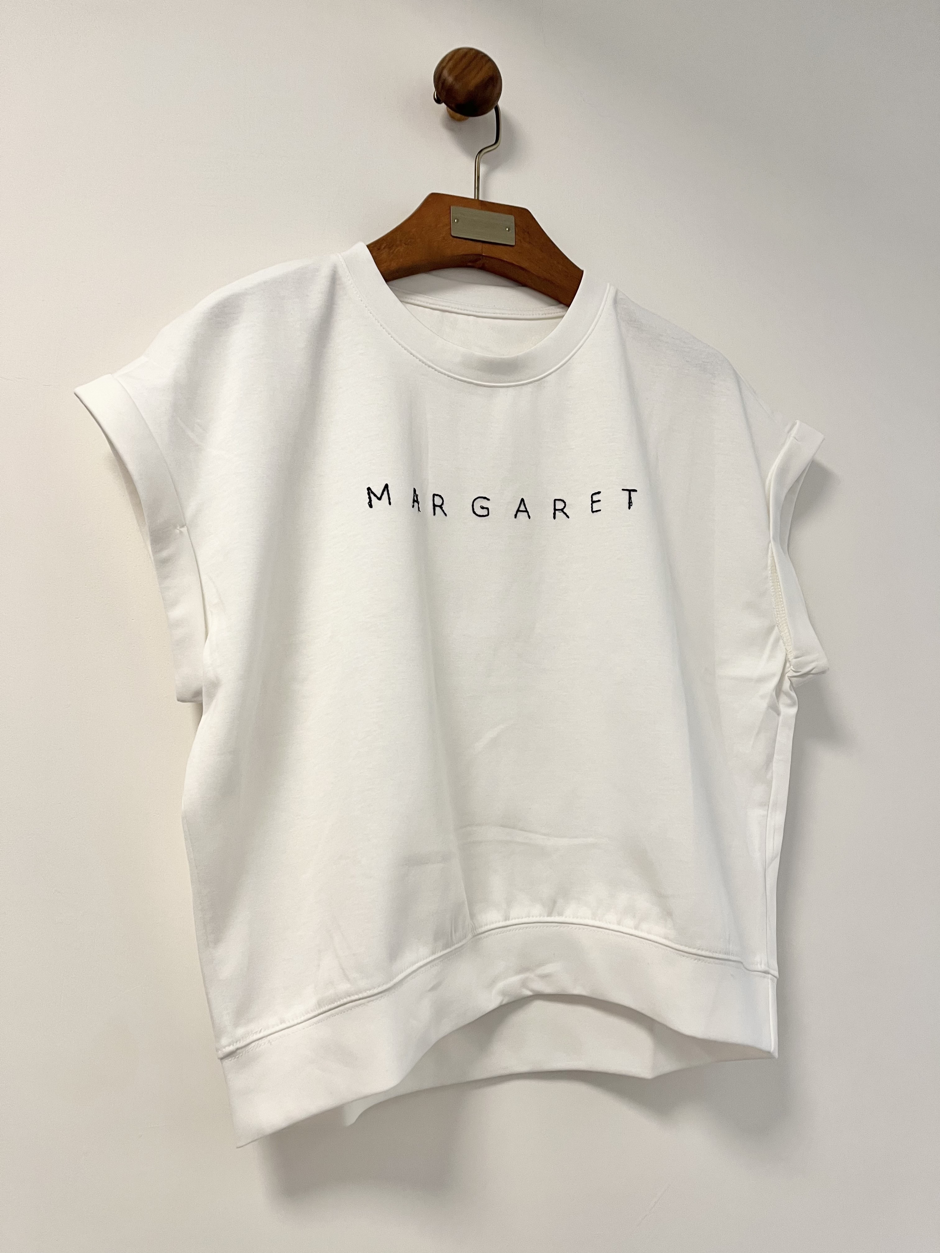 🌿繡” MARGARET “ 褶袖Tee