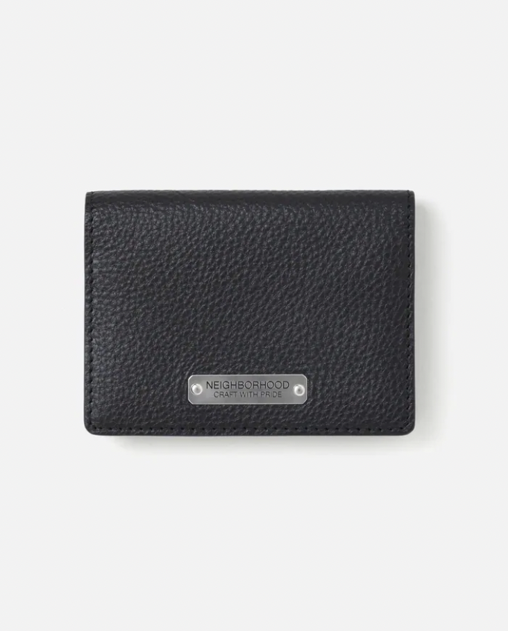 [Instock] NEIGHBORHOOD FW25 LEATHER CARD CASE | BLACK