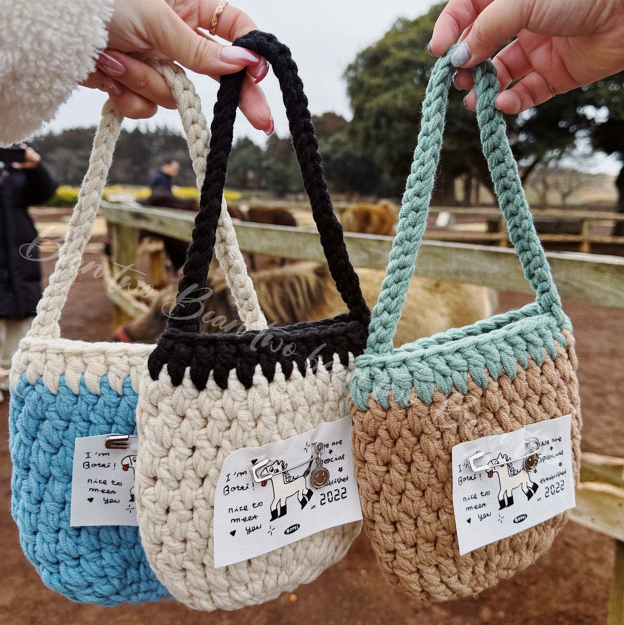 韓國馬兒手提針織袋(現貨)