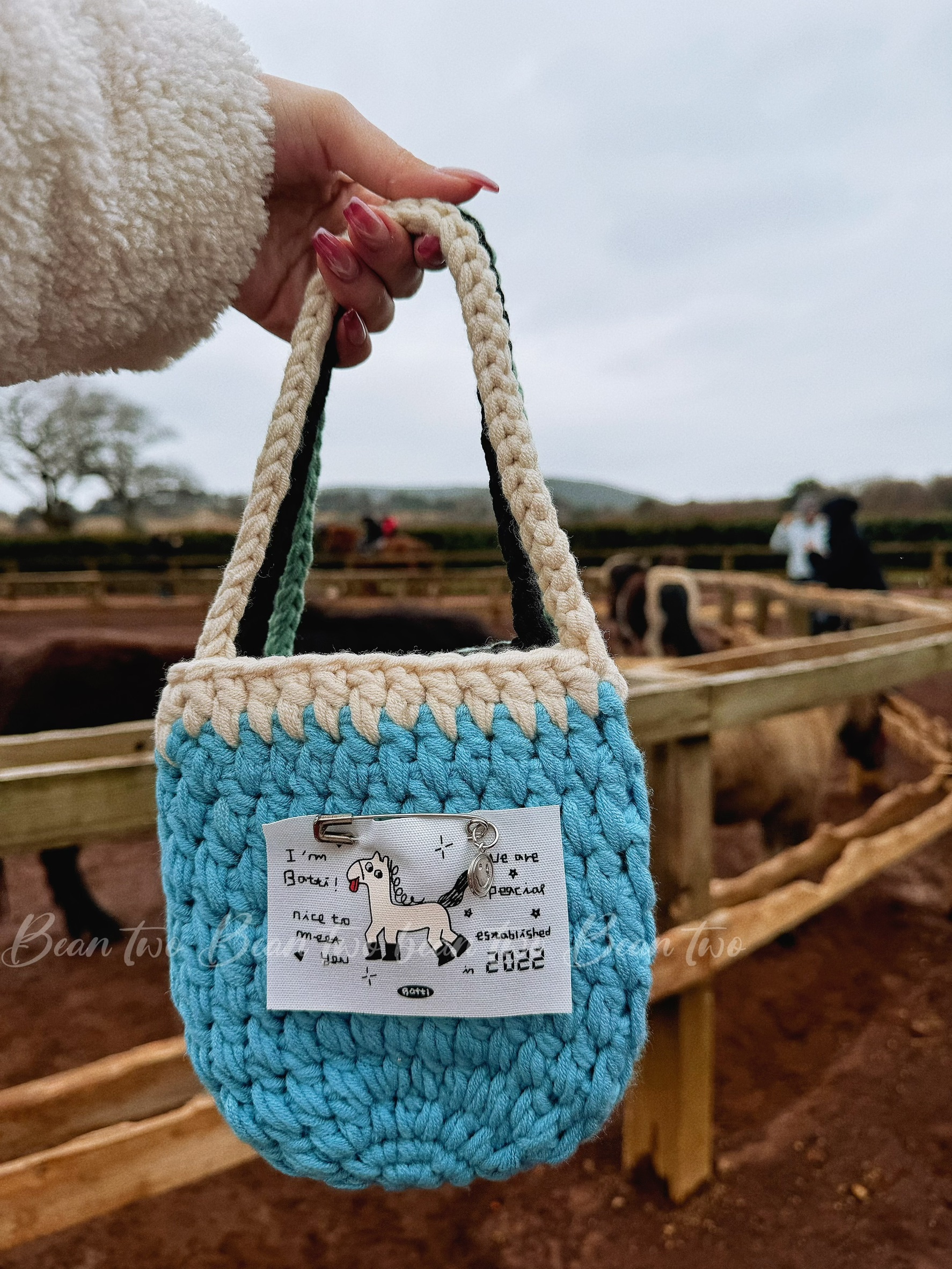 韓國馬兒手提針織袋(現貨)