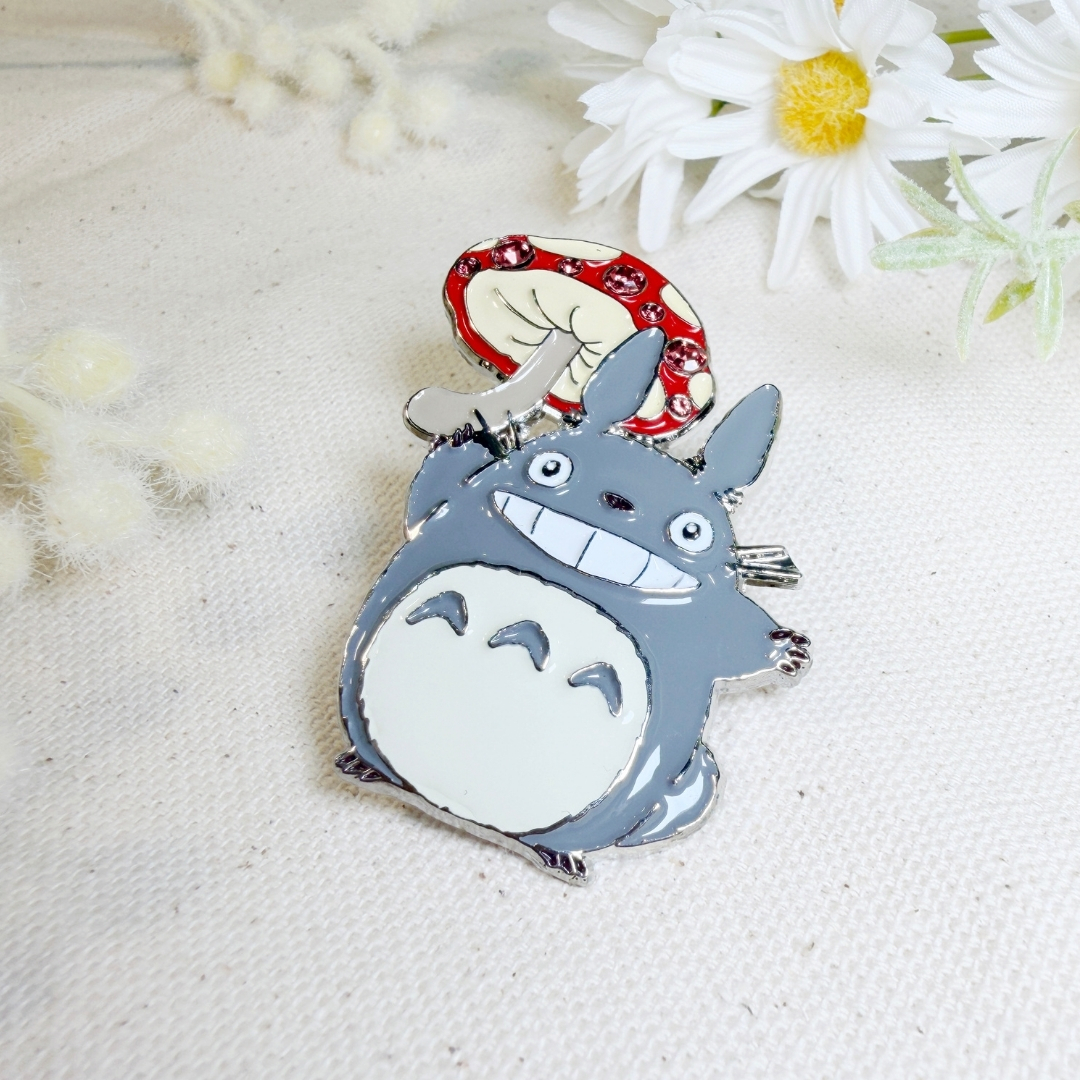 金屬胸針 龍貓 龍貓和蘑菇