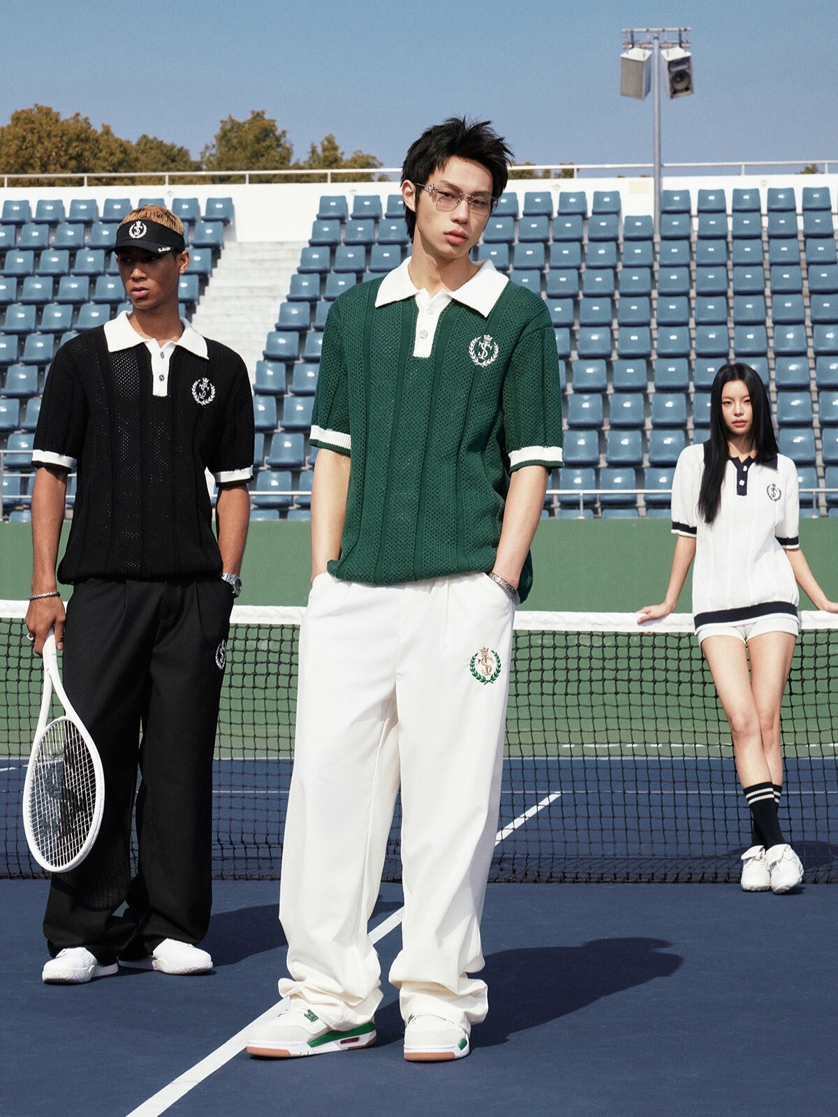 STK SmallTownKid 網球刺繡Logo 翻領針織 Polo短袖