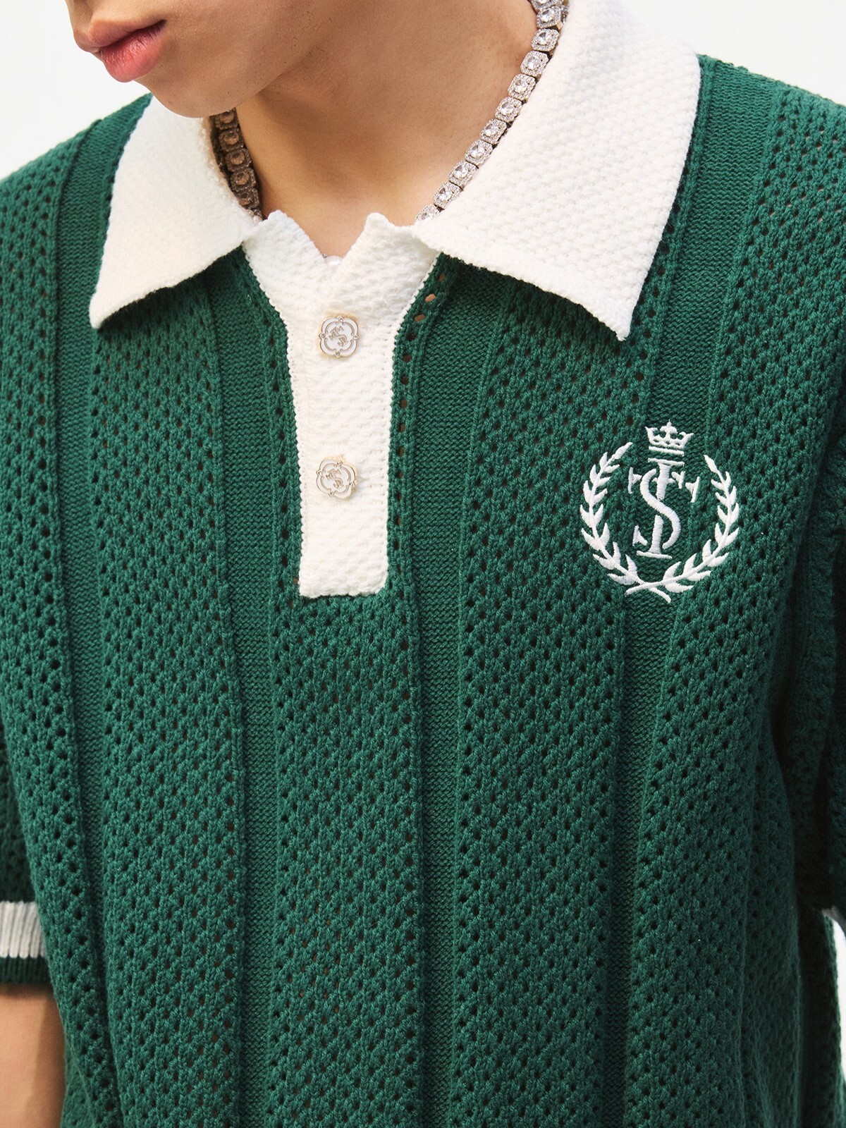 STK SmallTownKid 網球刺繡Logo 翻領針織 Polo短袖