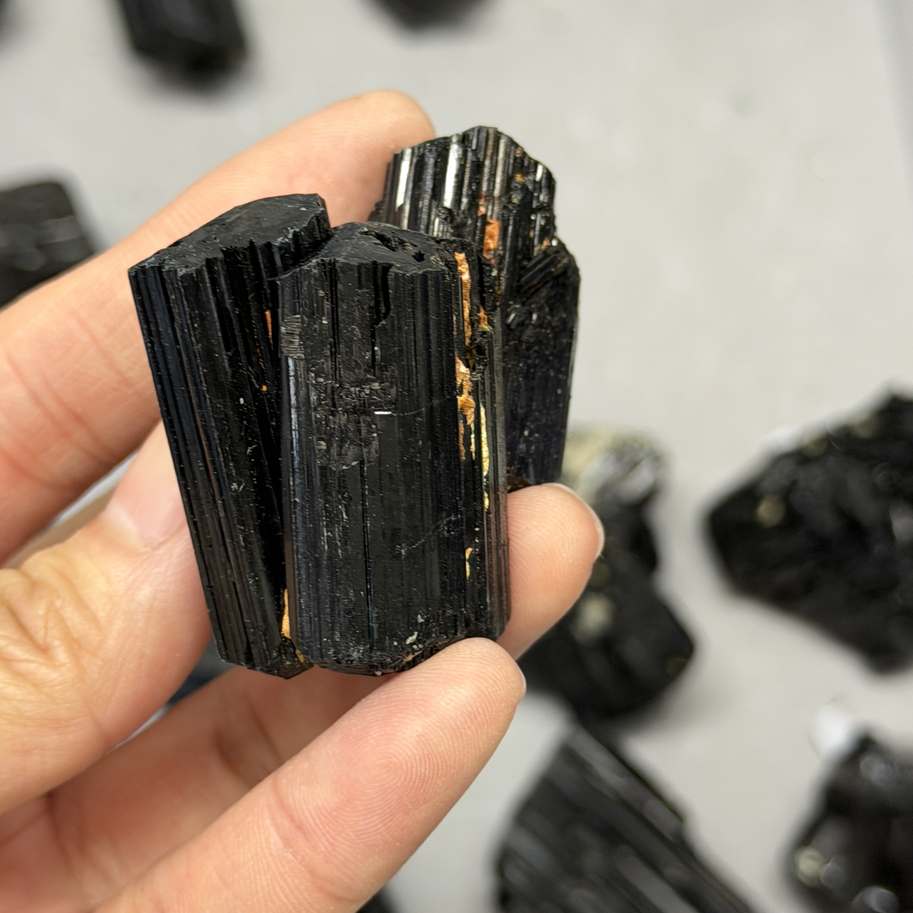 收藏品黑碧璽/電氣石礦標 TRR1830