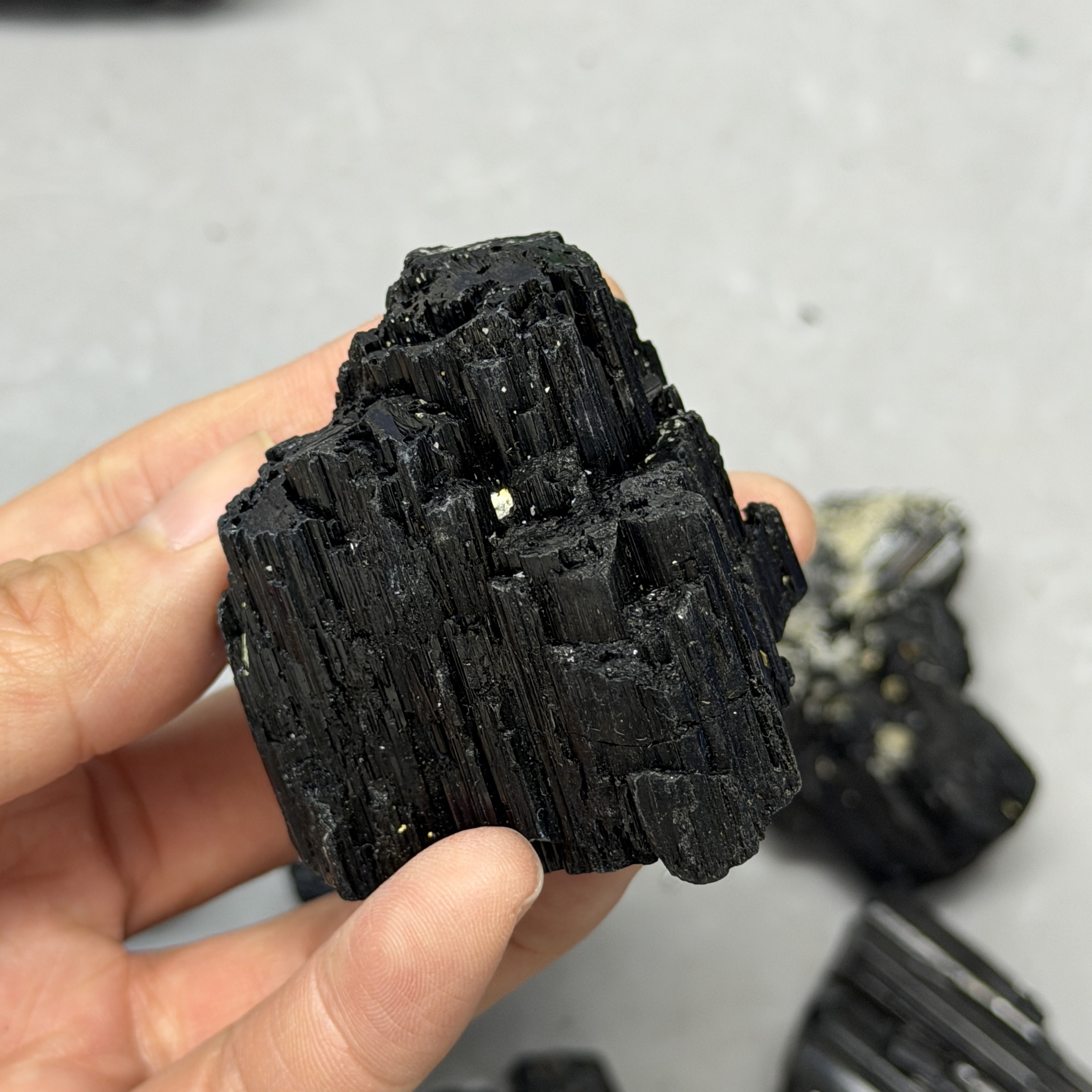 收藏品黑碧璽/電氣石礦標 TRR1828