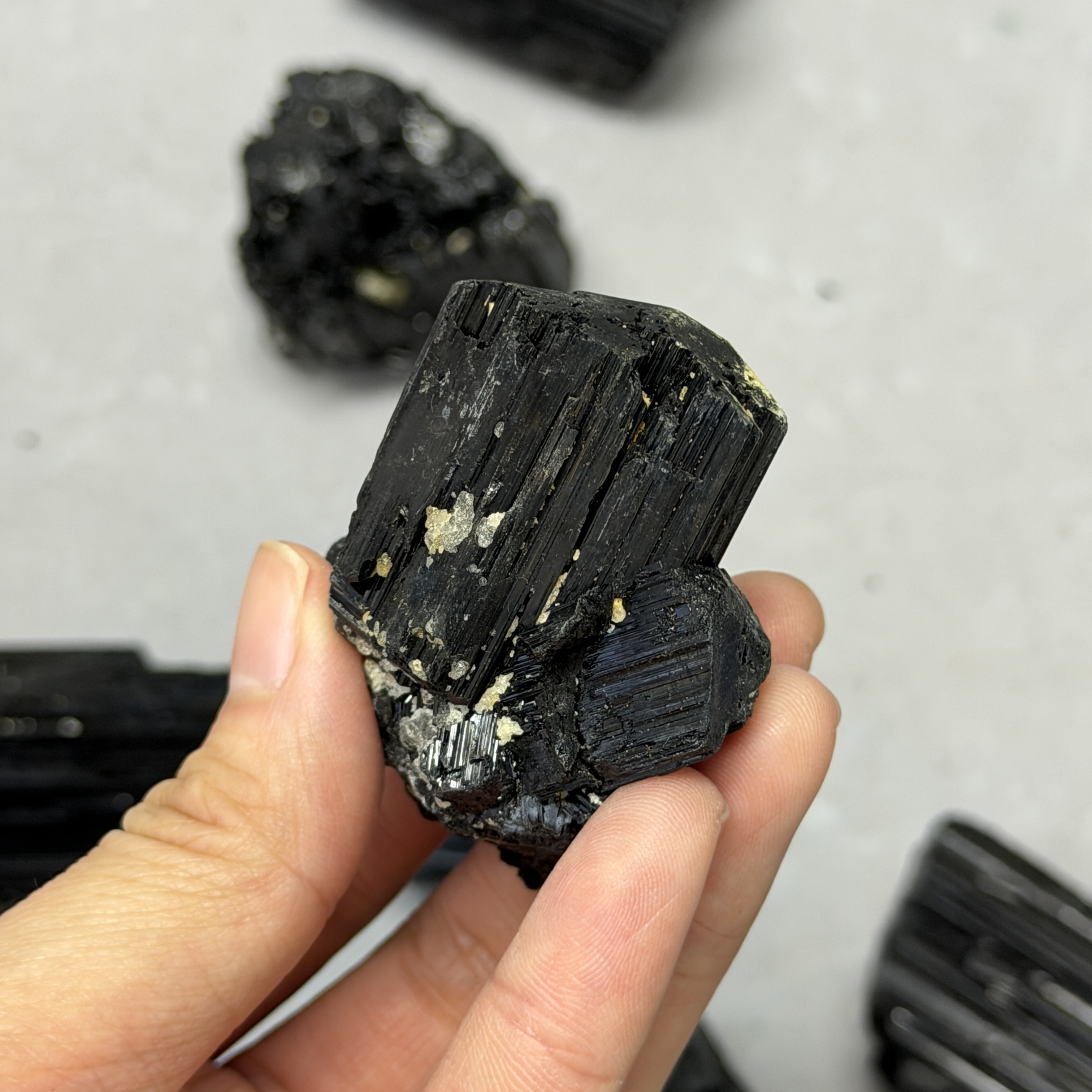 收藏品黑碧璽/電氣石礦標 TRR1827