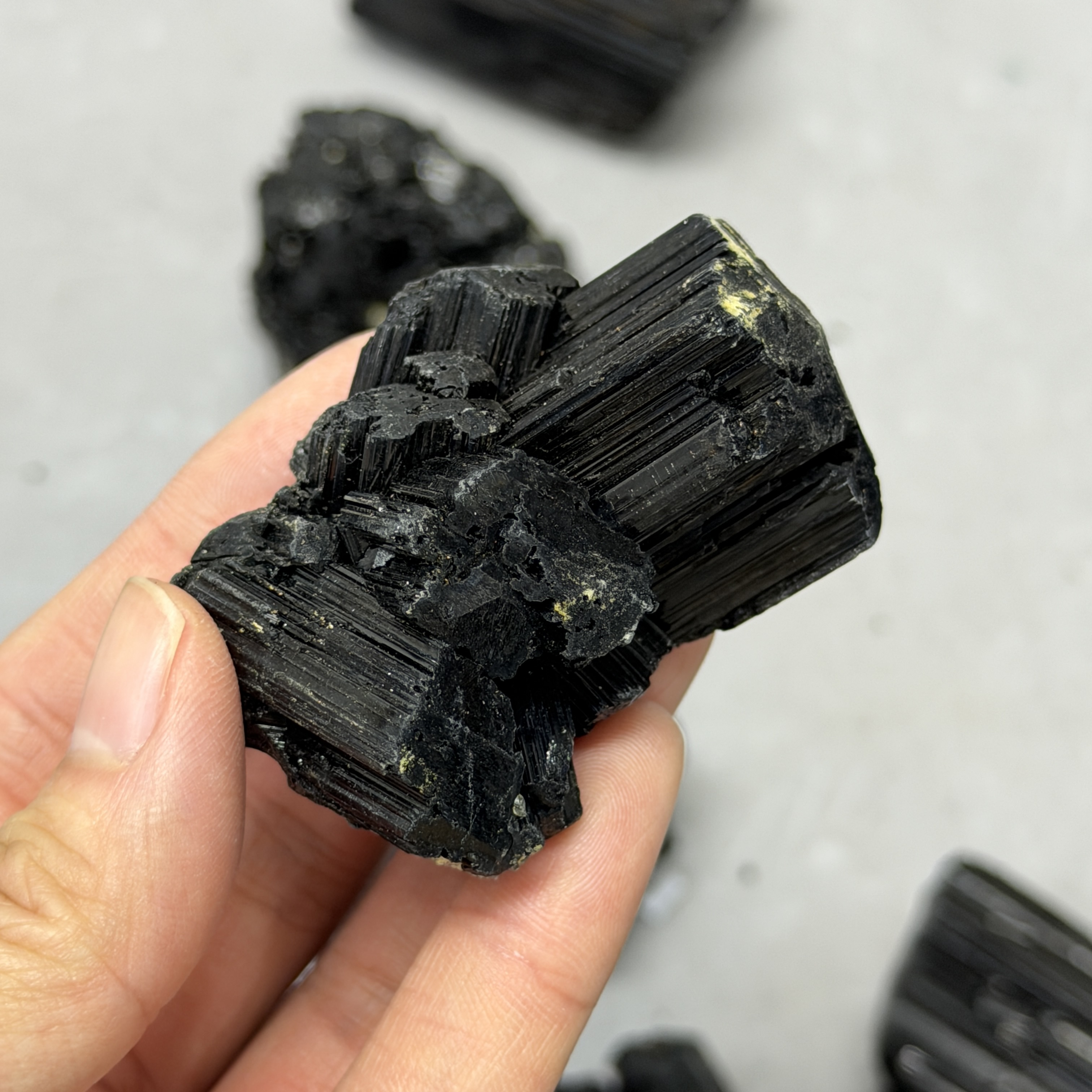 收藏品黑碧璽/電氣石礦標 TRR1827