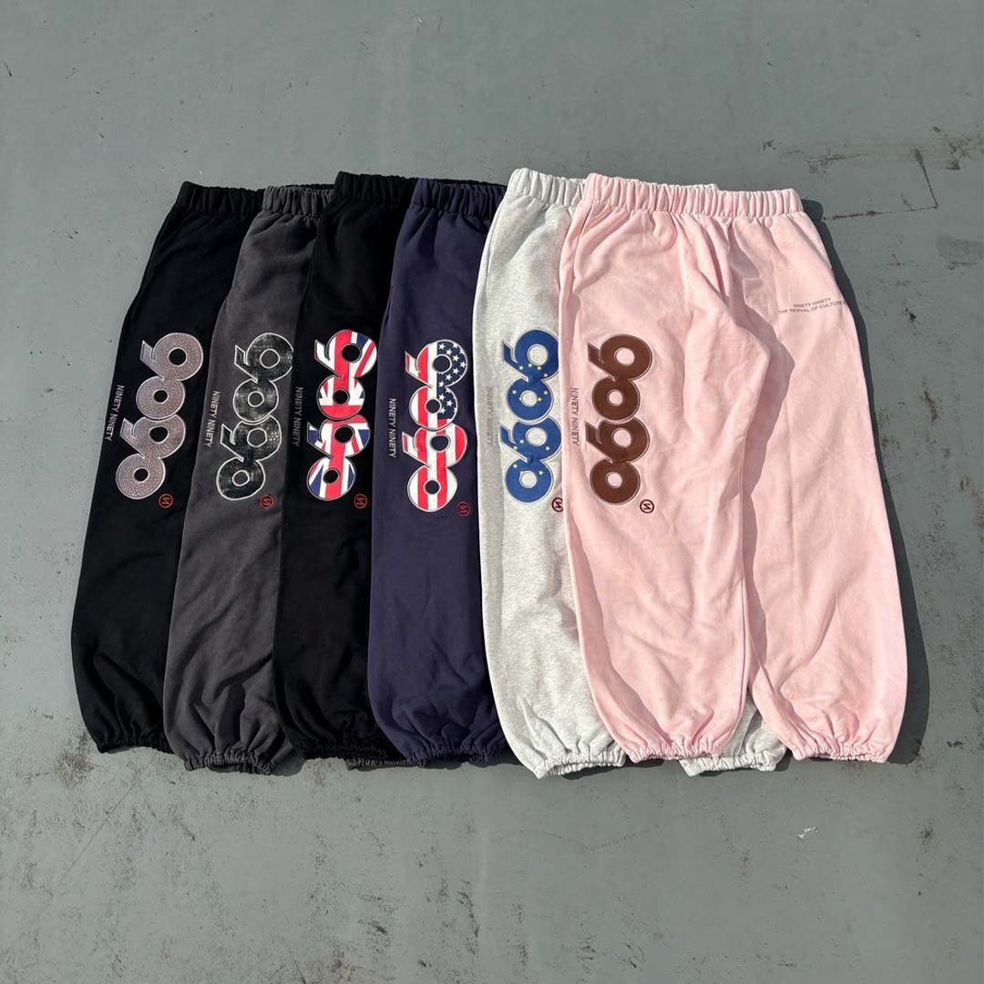 2026SS 9090 OG Logo Assort Sweat Pants 皮革 水鑽 國旗 棉褲 長褲 褲子 現貨 NN2189