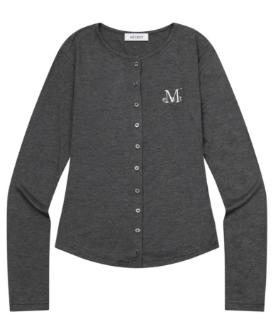 MUCENT ANZ SLIM FIT R-NECK CARDIGAN (5Color)  開襟衫
