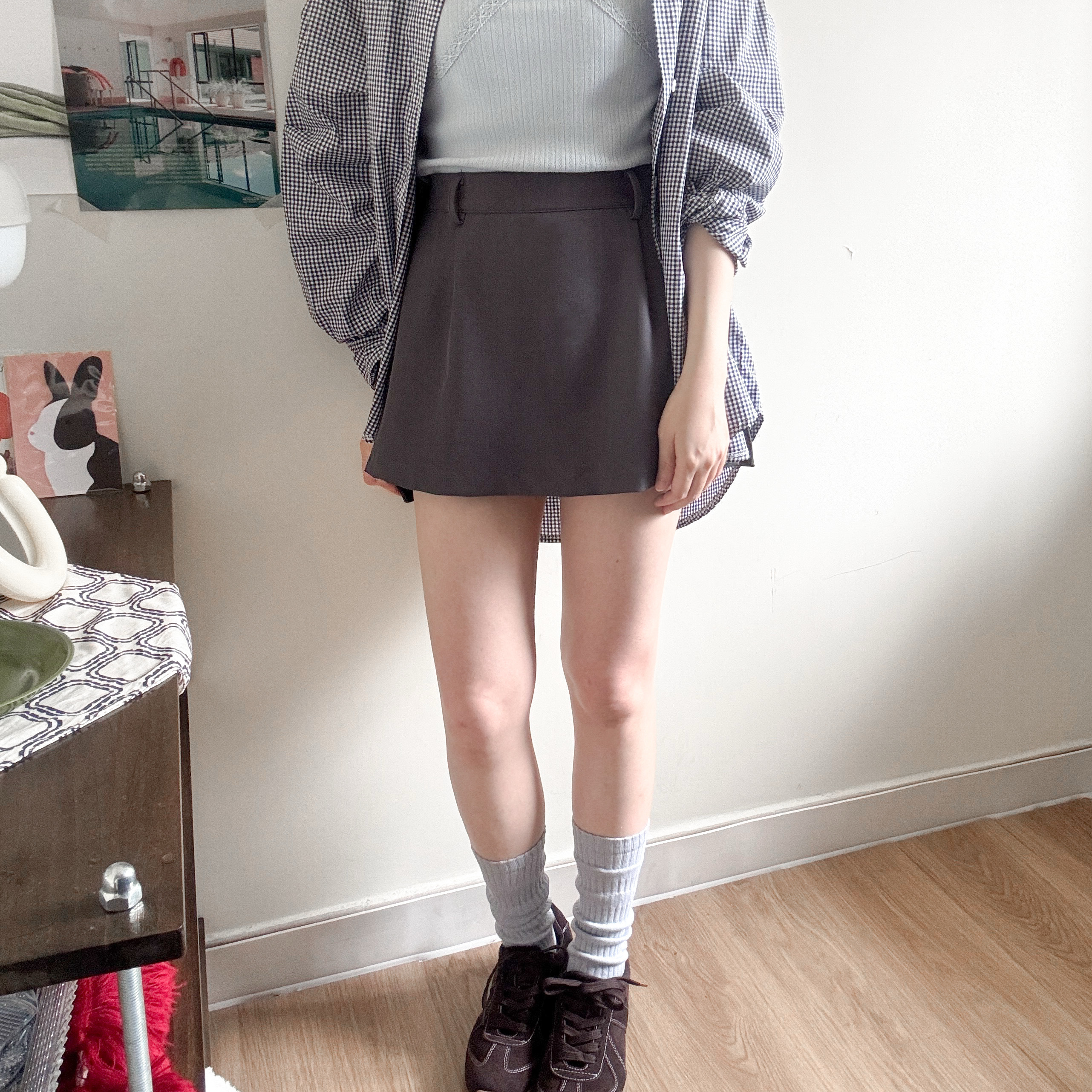 西裝仿裙短褲