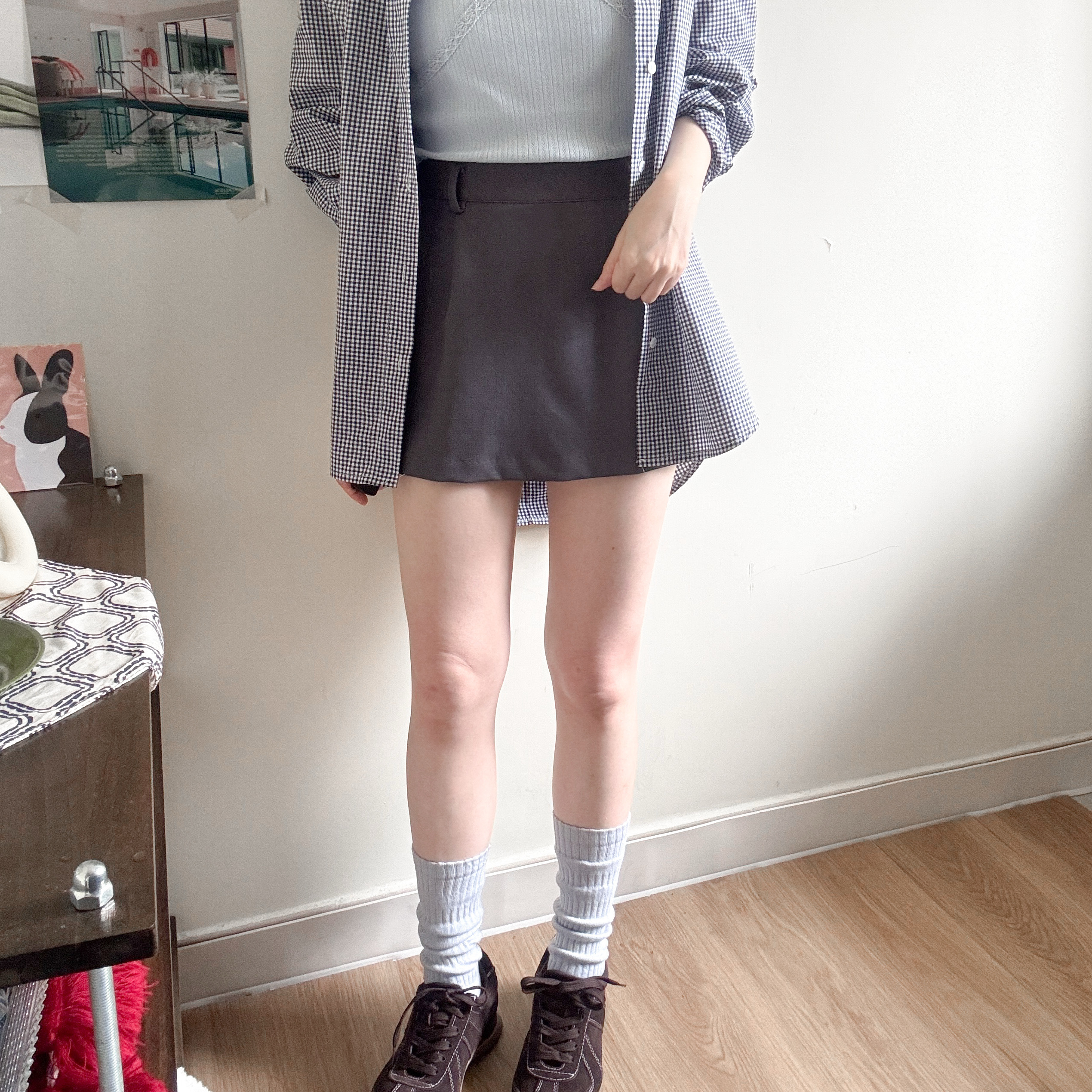 西裝仿裙短褲