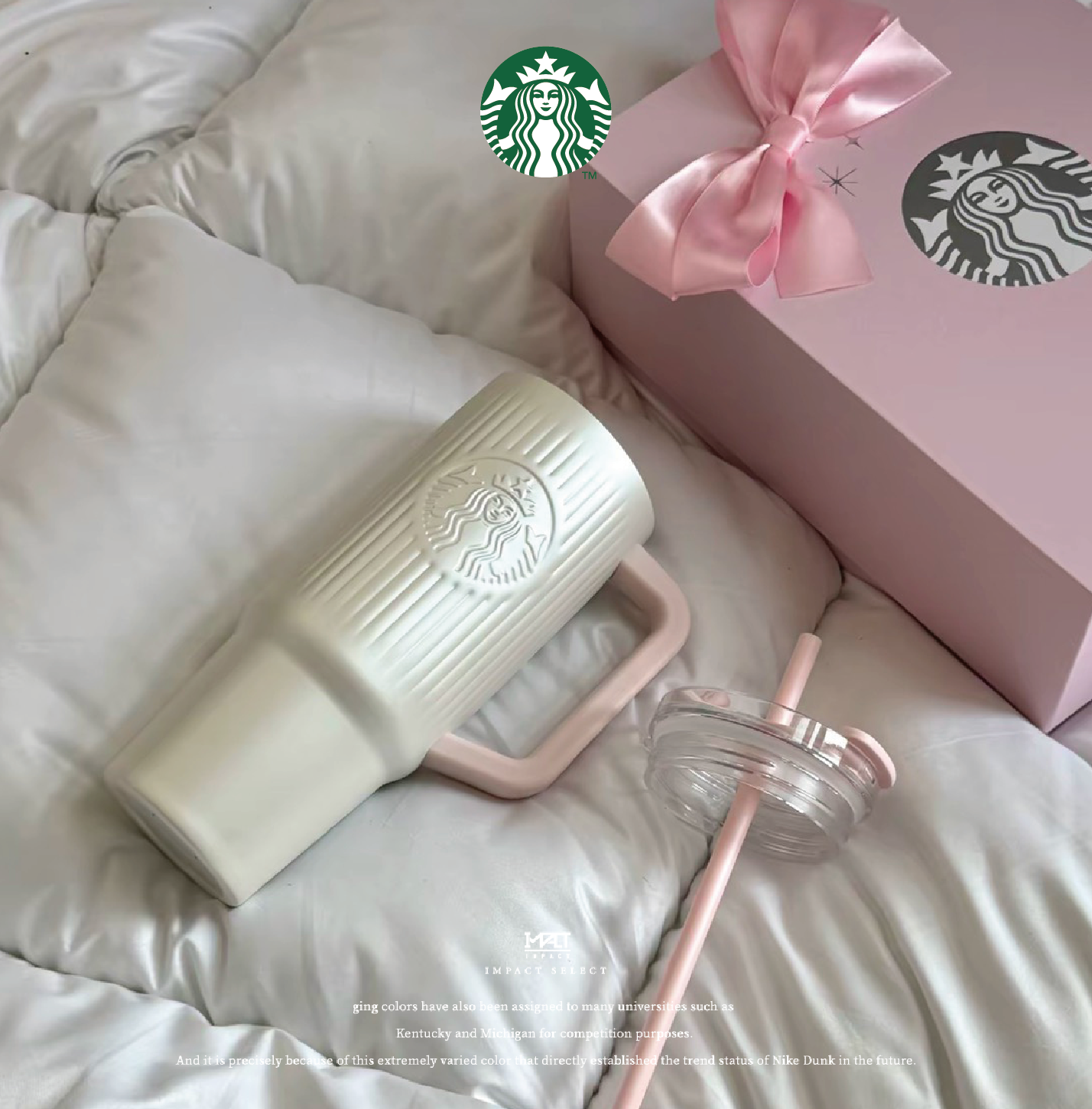 Starbucks 星巴克 星動告白 保溫杯禮盒 兩用杯 緞光 粉白 不鏽鋼