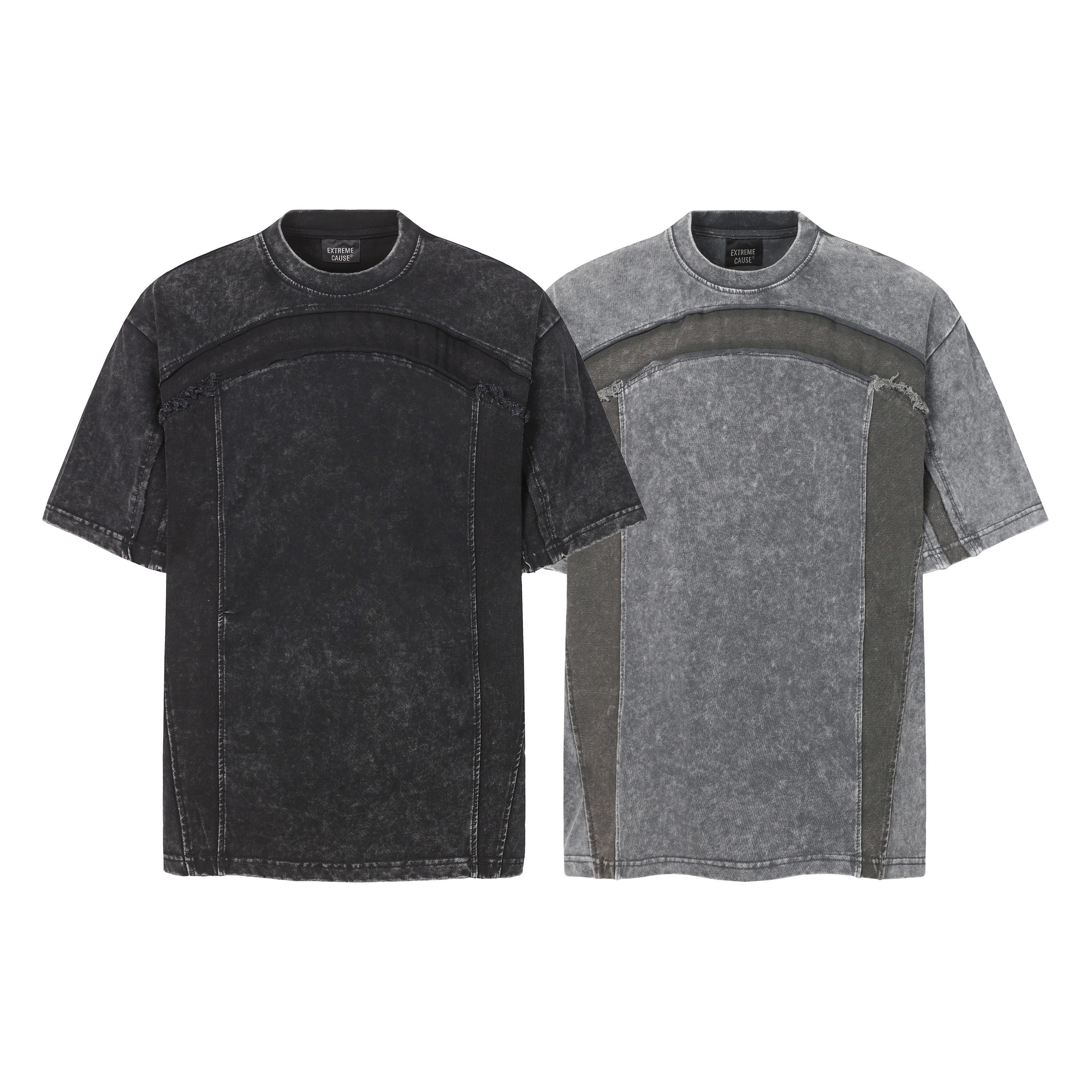 《S.V》裁斷拼接解構短T