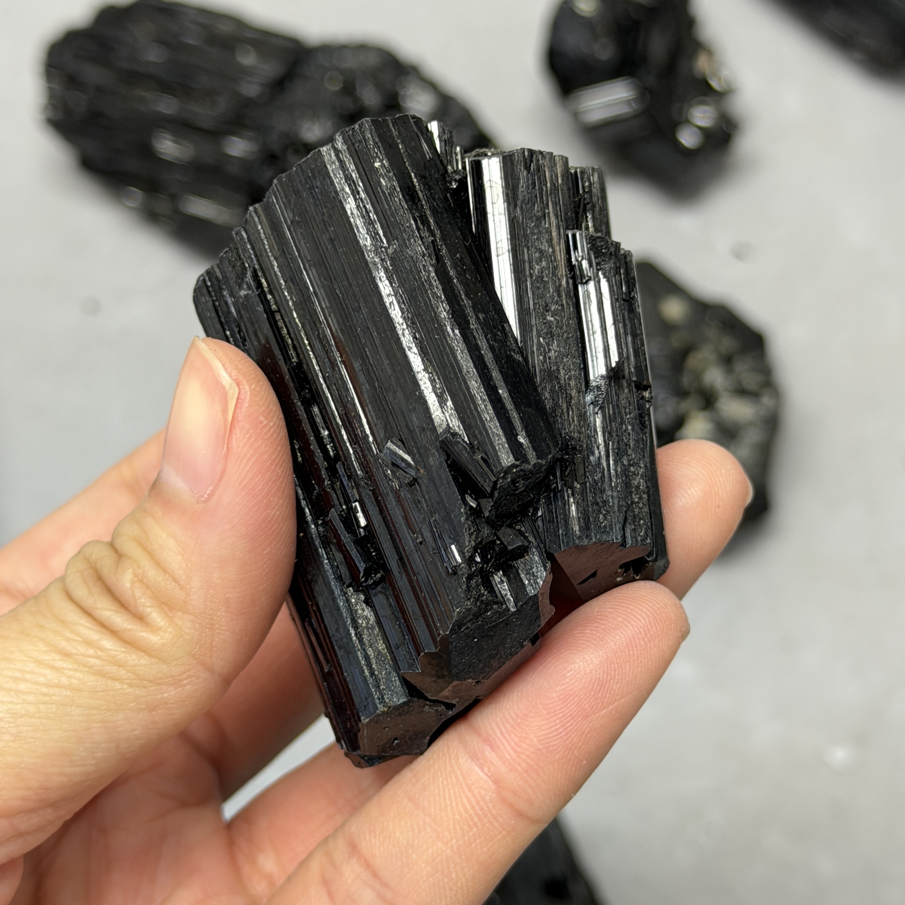 收藏品黑碧璽/電氣石礦標 TRR1823