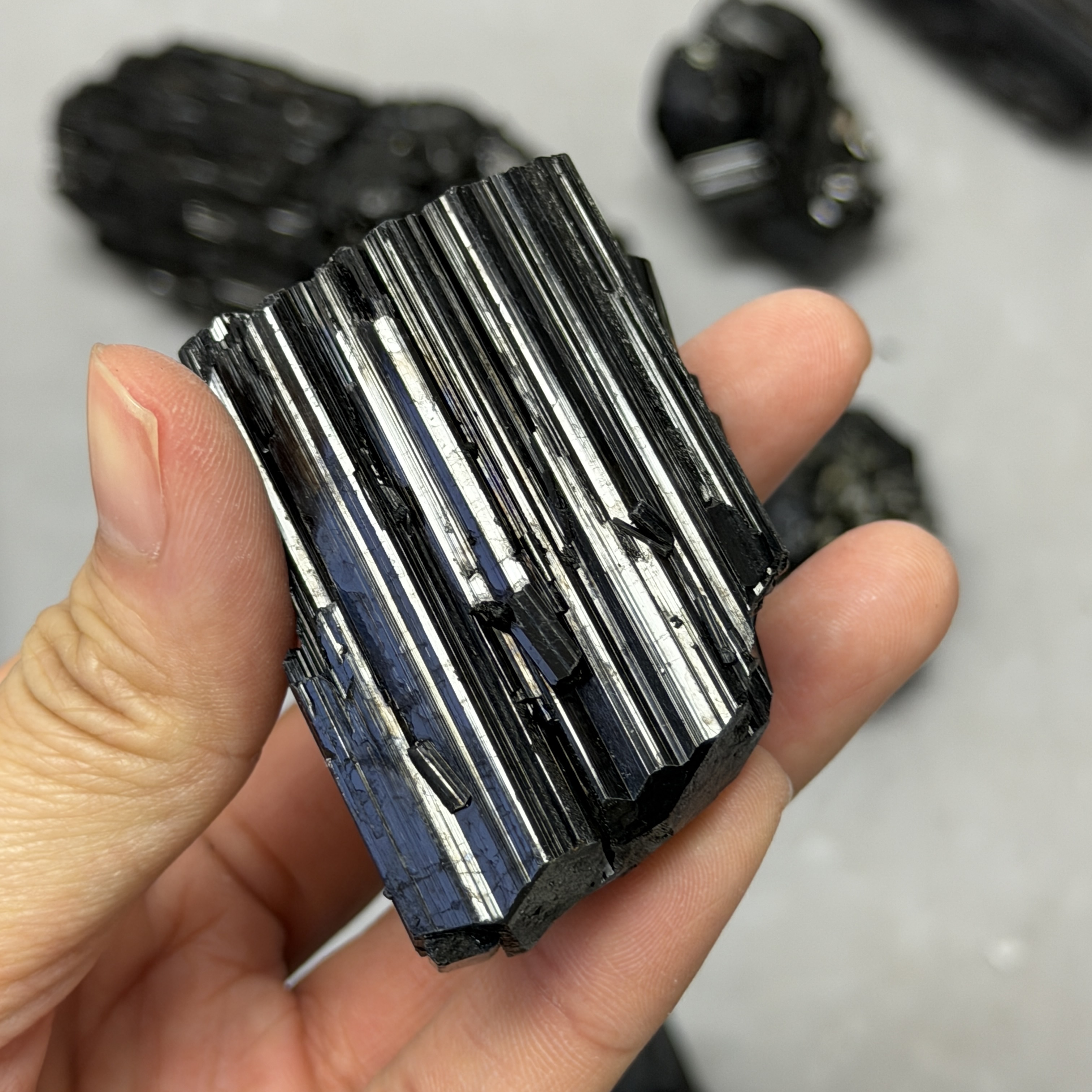 收藏品黑碧璽/電氣石礦標 TRR1823