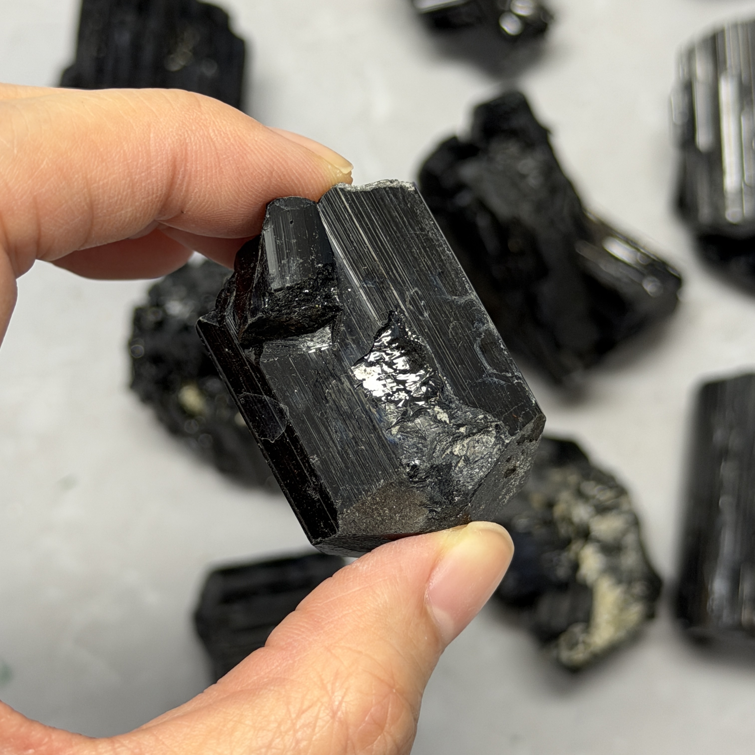 收藏品黑碧璽/電氣石礦標 TRR1820