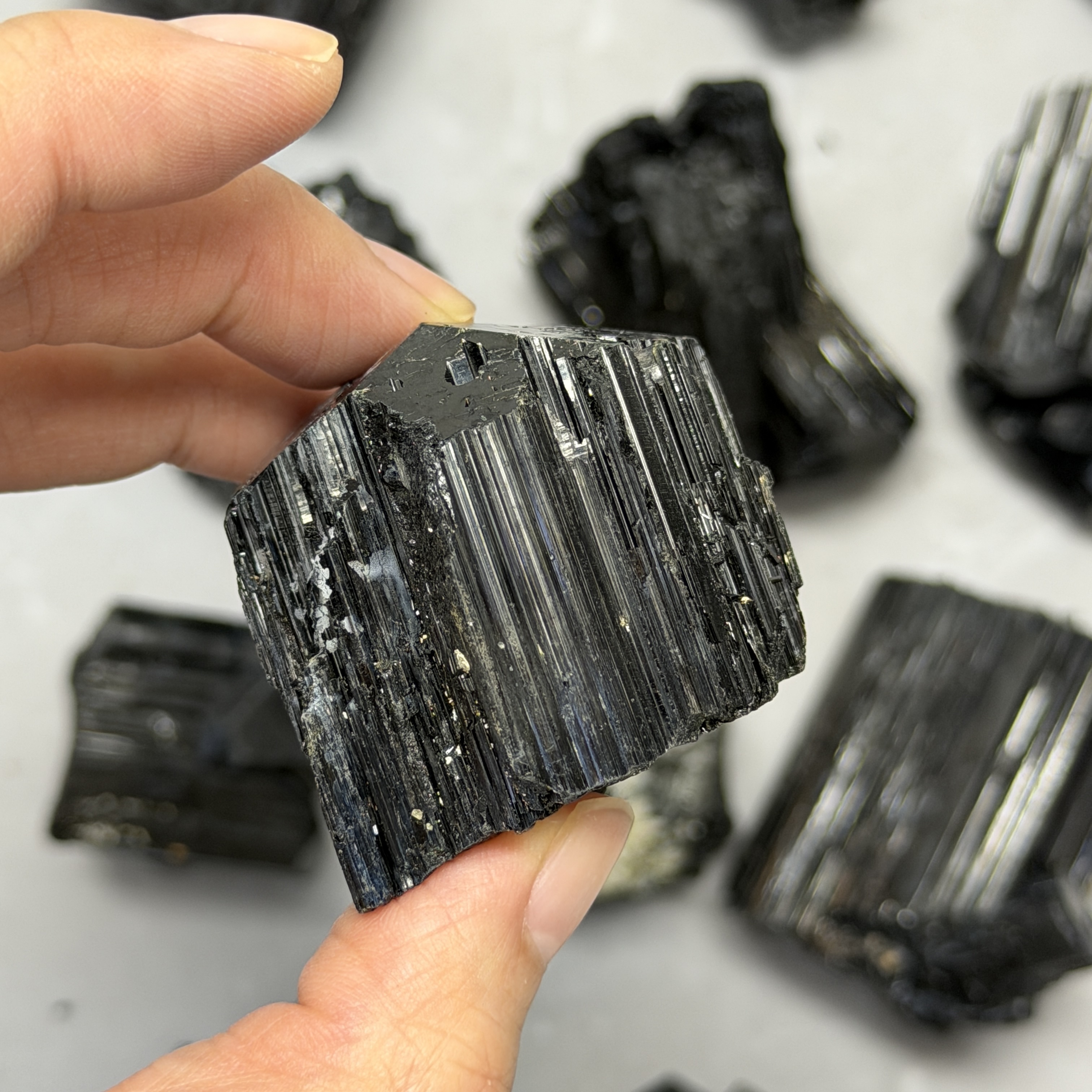 收藏品黑碧璽/電氣石礦標 TRR1817