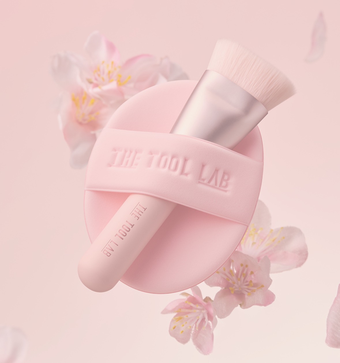 THE TOOL LAB 刷具+粉撲組 櫻花季粉色限定版
