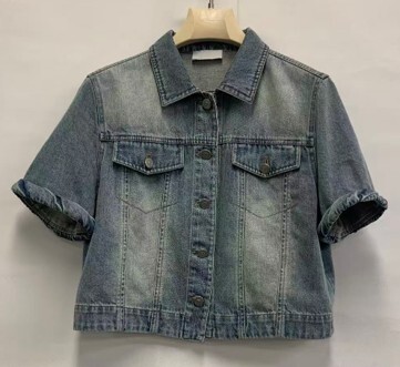 A18 G622328668 - 藍色牛仔短身恤衫外套