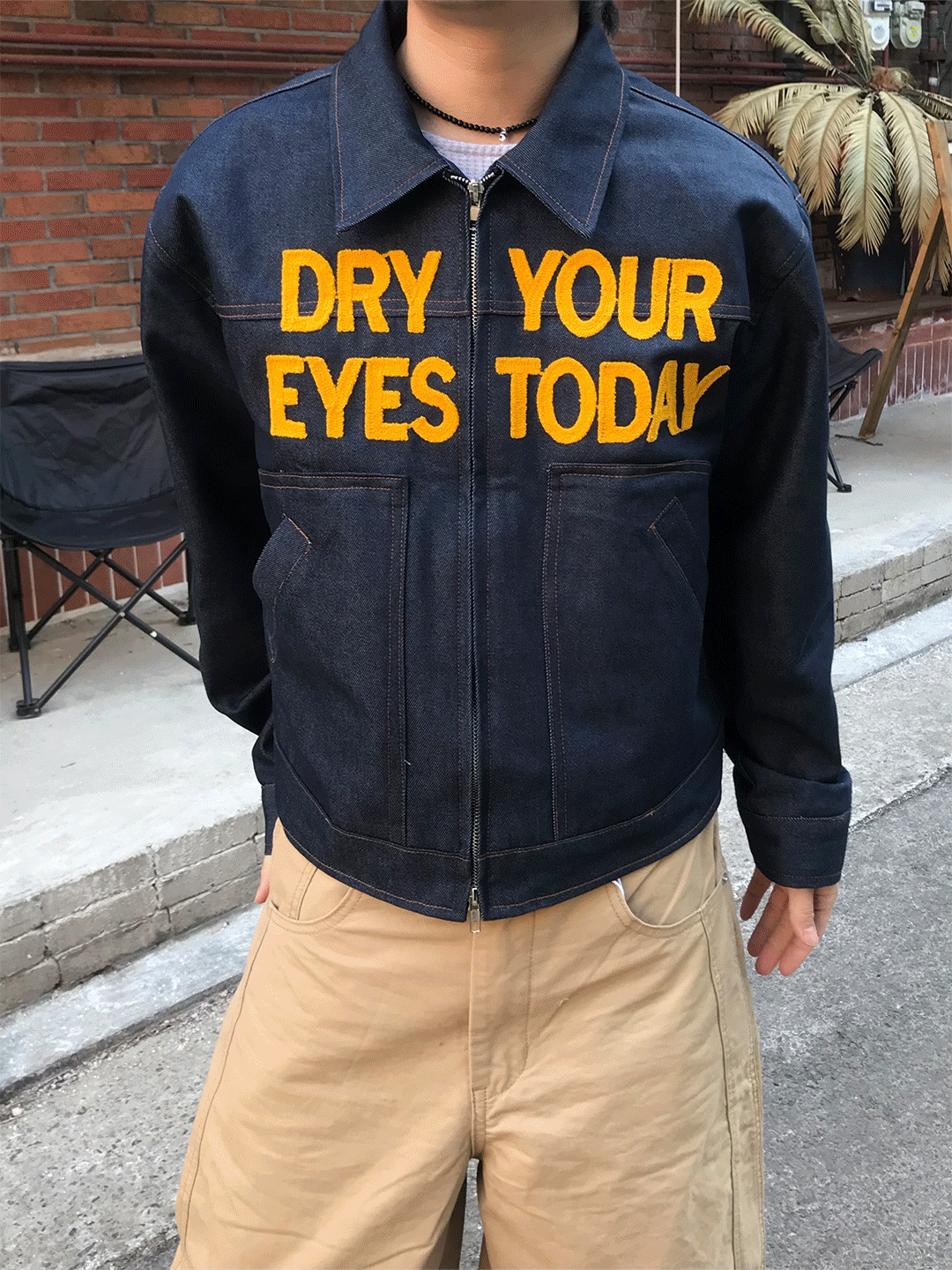 Today 刺繡不褪色牛仔夾克