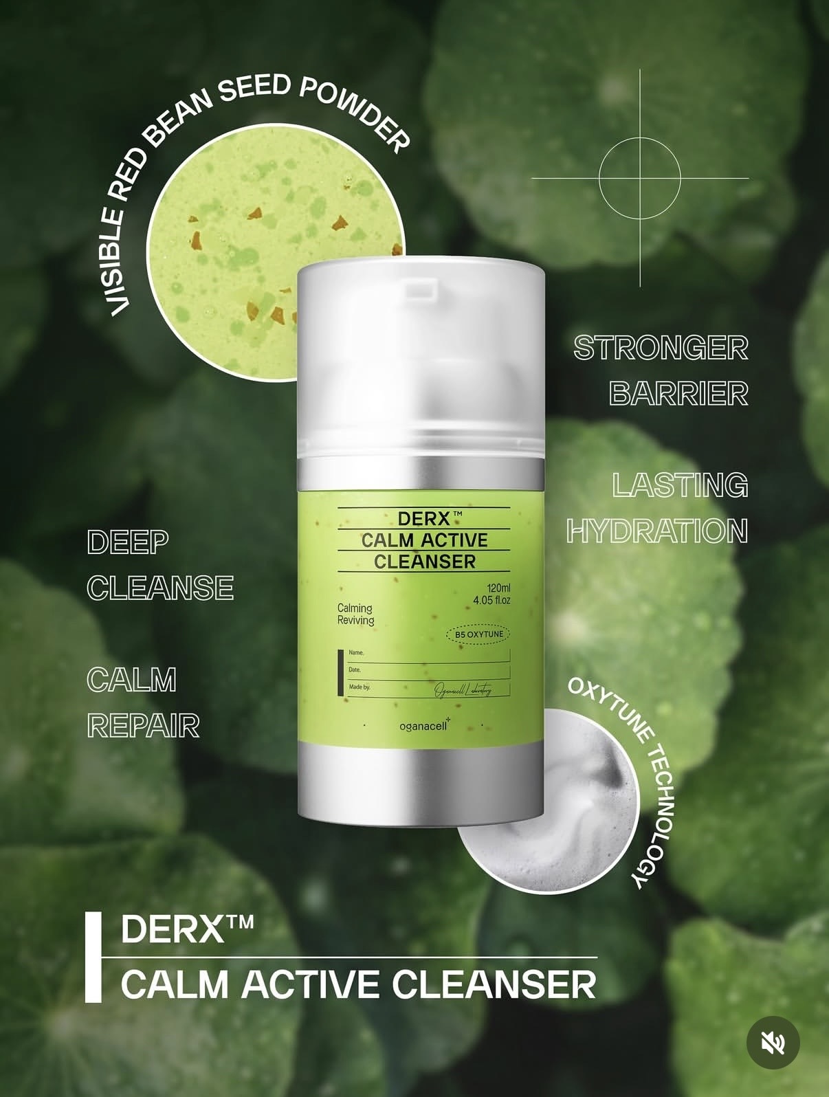 Oganacell DERX™舒緩活性潔面凝膠 120ml