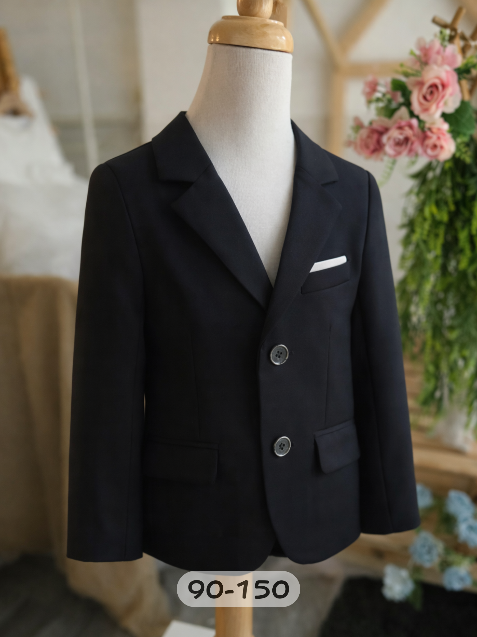 黑色長袖西裝外套