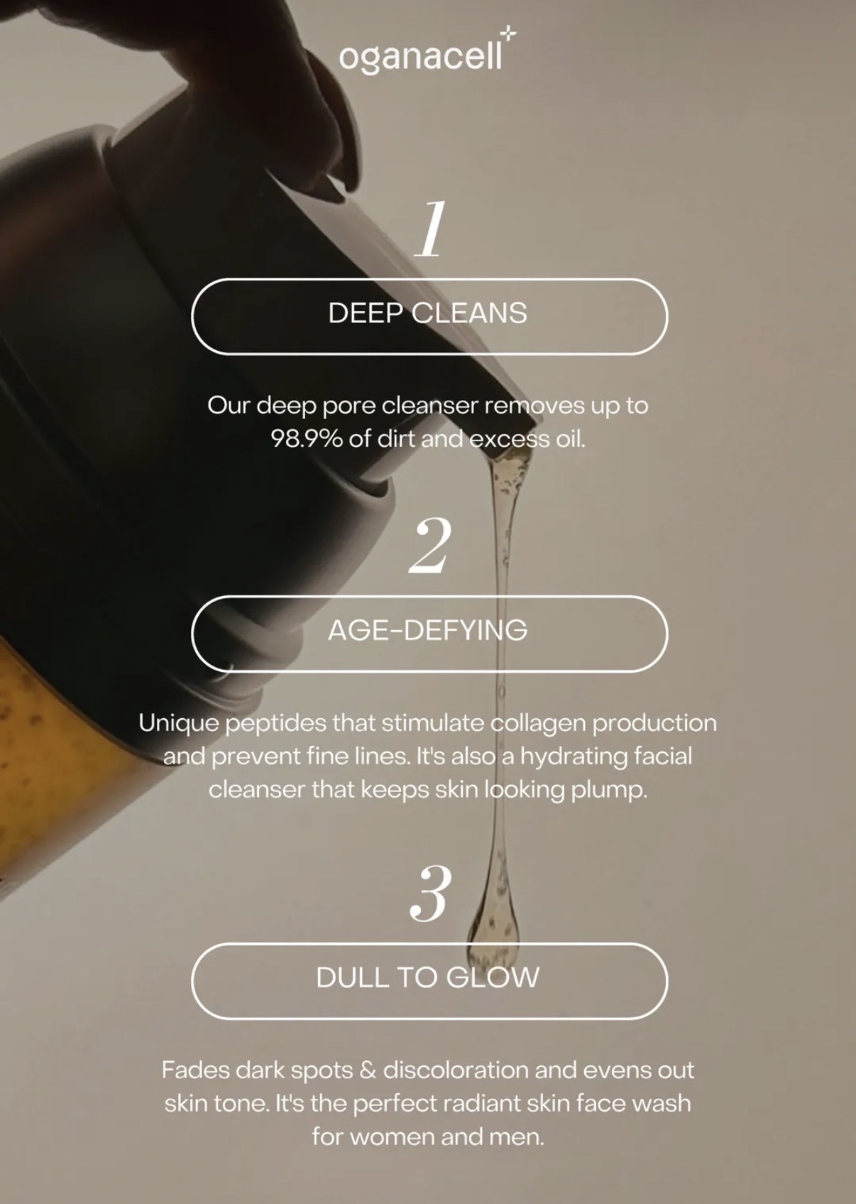 韓國Oganacell升級版高濃度勝肽深層潔面凝膠 DERX™ Cleanser Turnover Sebum Control 120ml