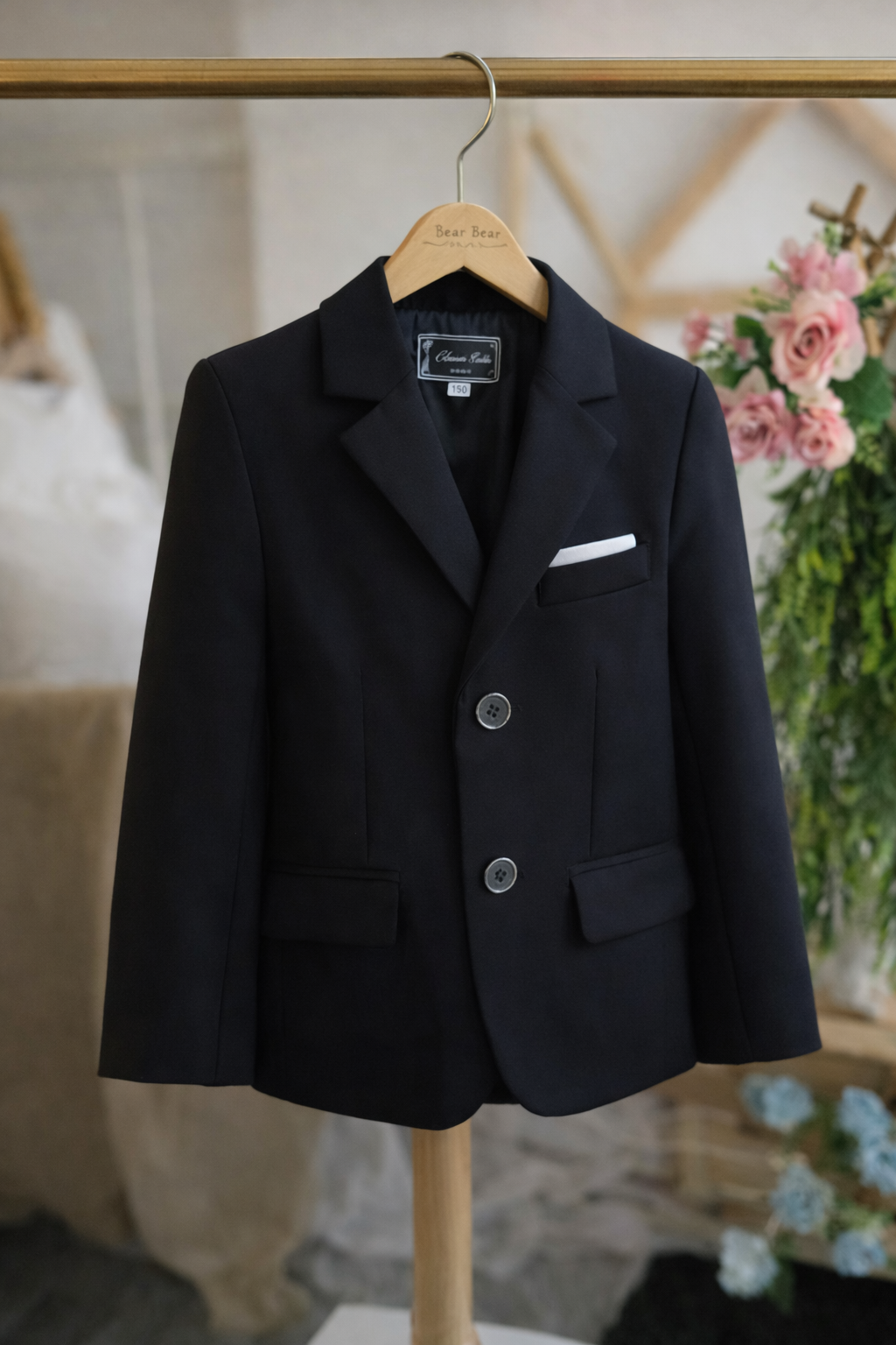 黑色長袖西裝外套