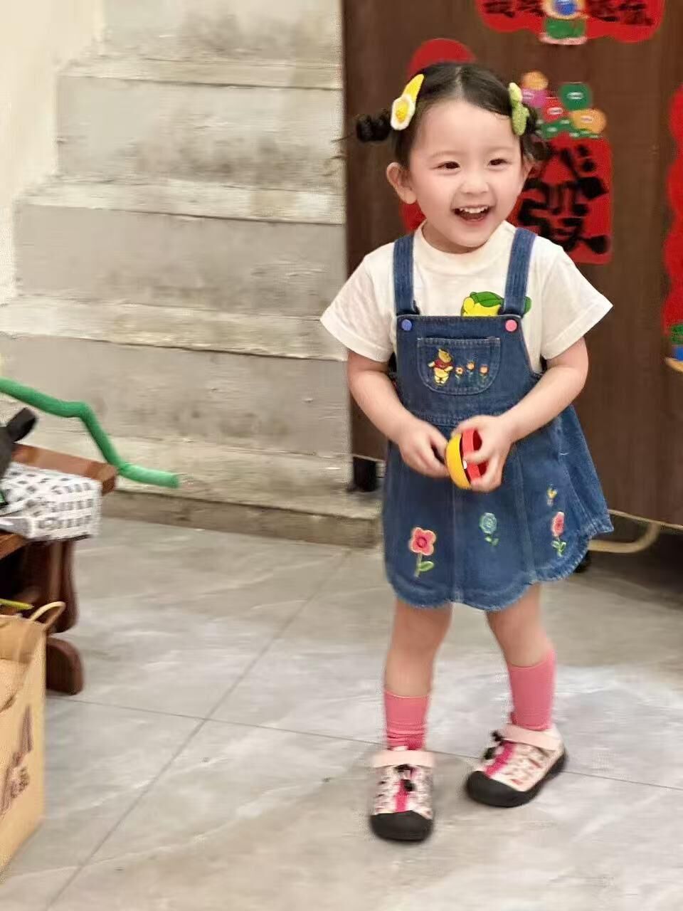 日單 Pooh中古背帶裙